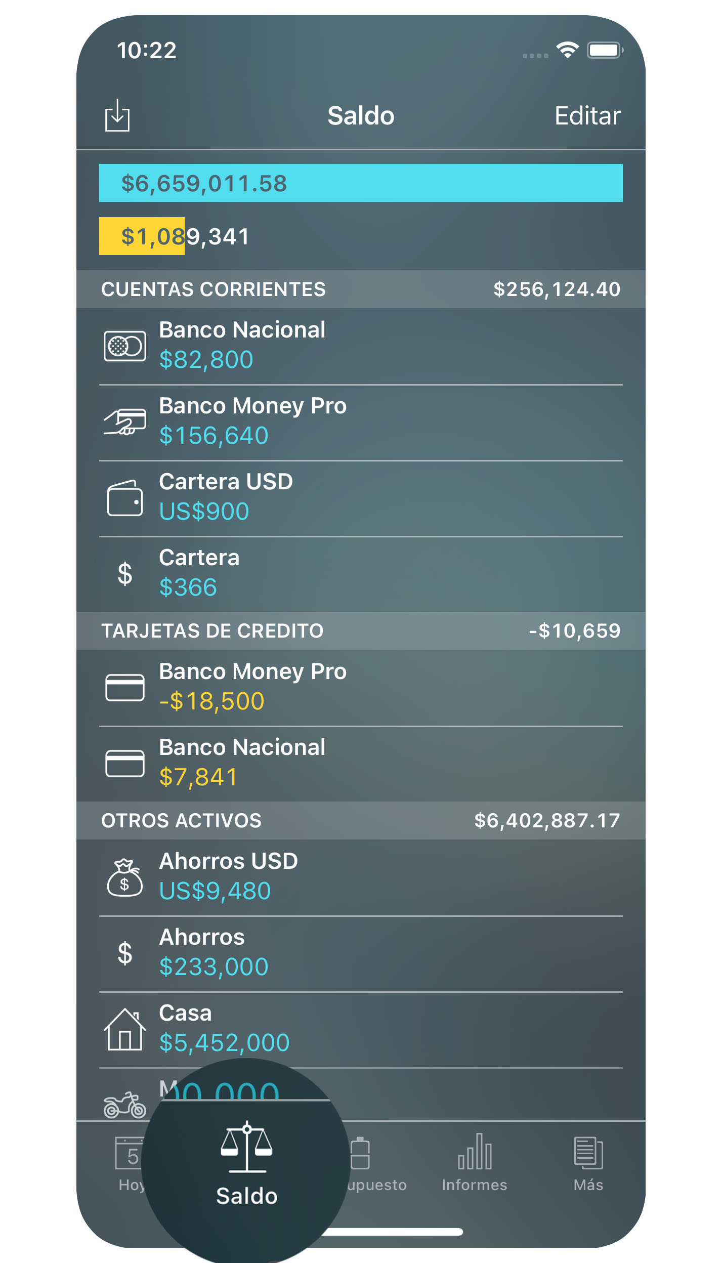 Money Pro - Cuentas (Saldo) - iPhone