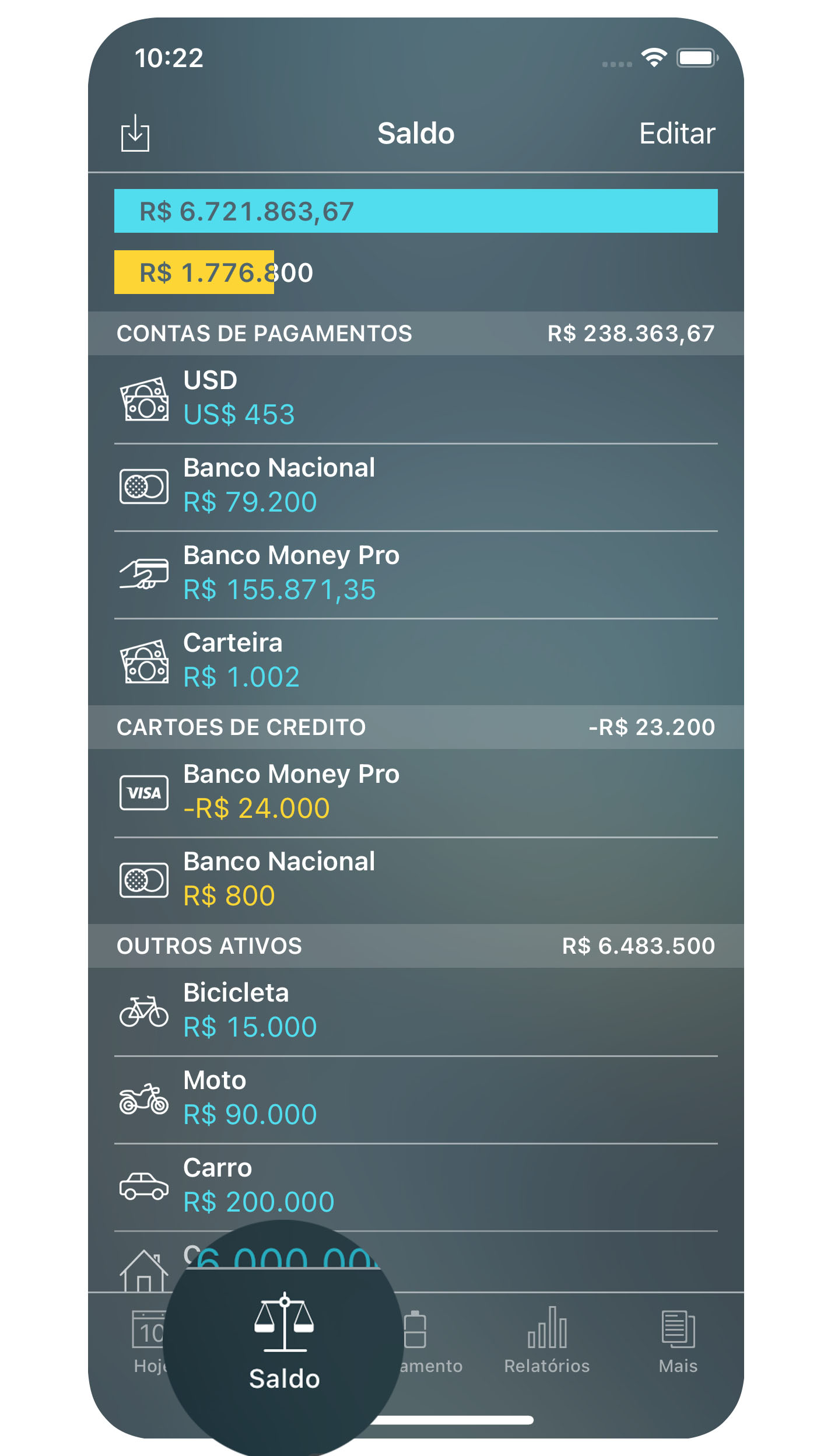 Money Pro - Contas - iPhone