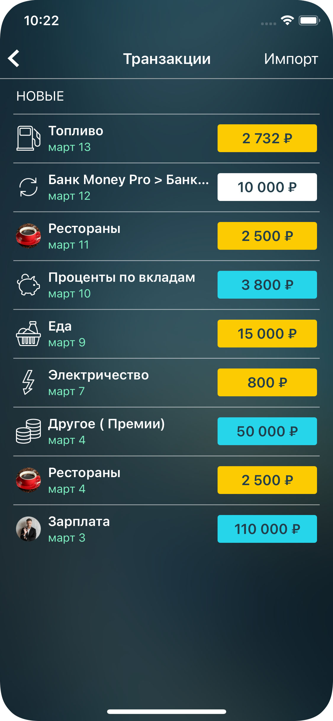 Money Pro - Импорт CSV, OFX - iPhone