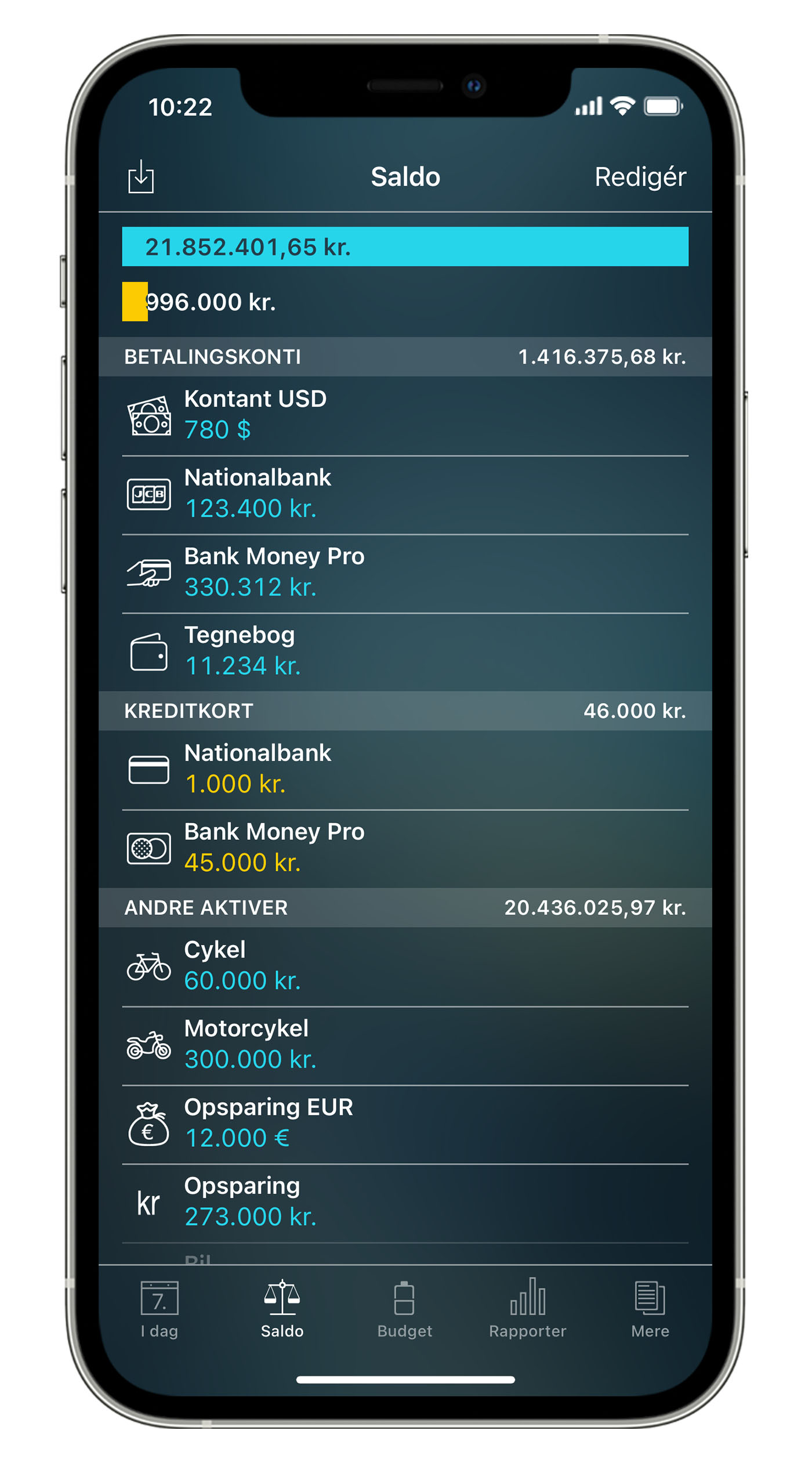 Money Pro for iPhone and iPad - Kontoadministration