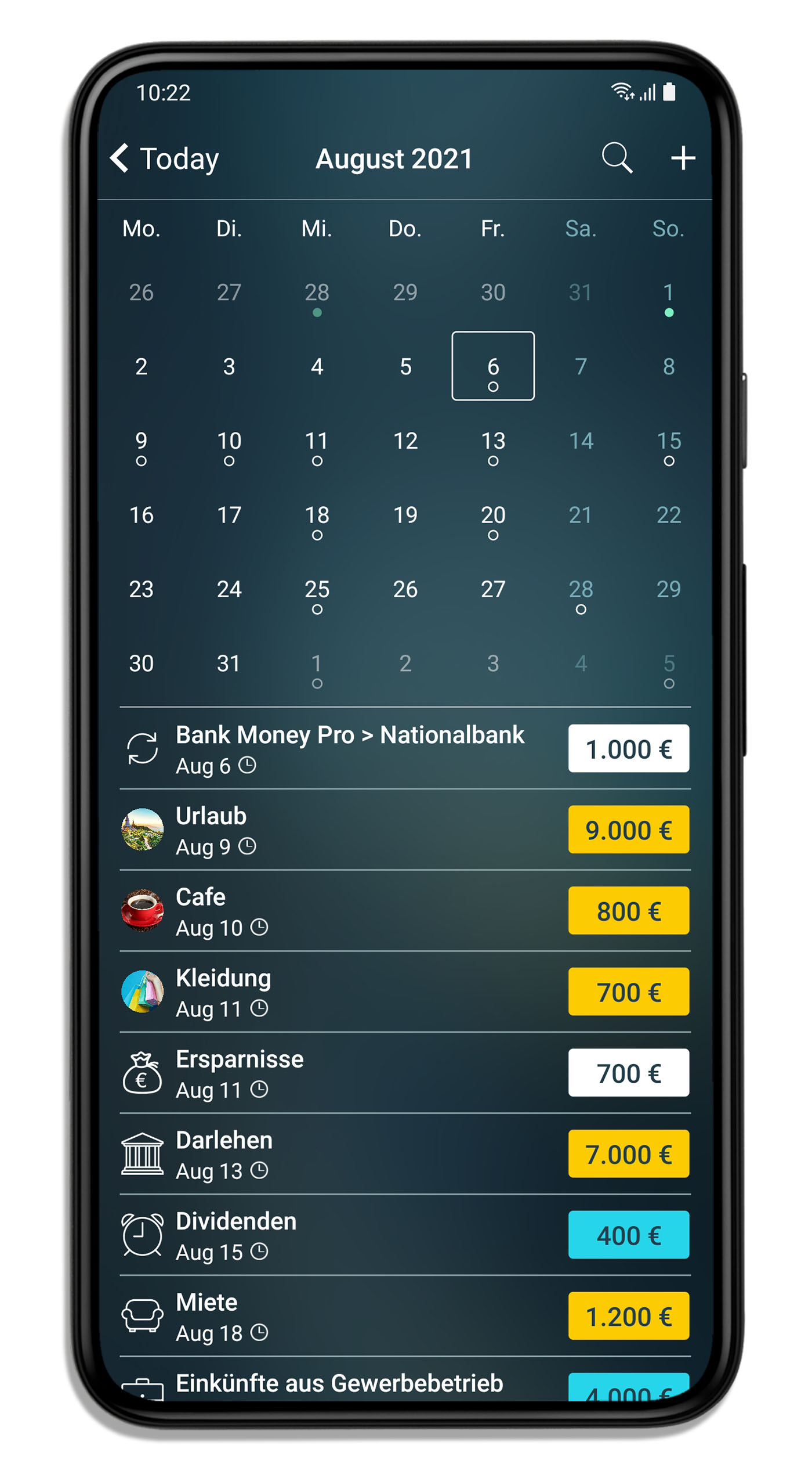 Money Pro - Kalender