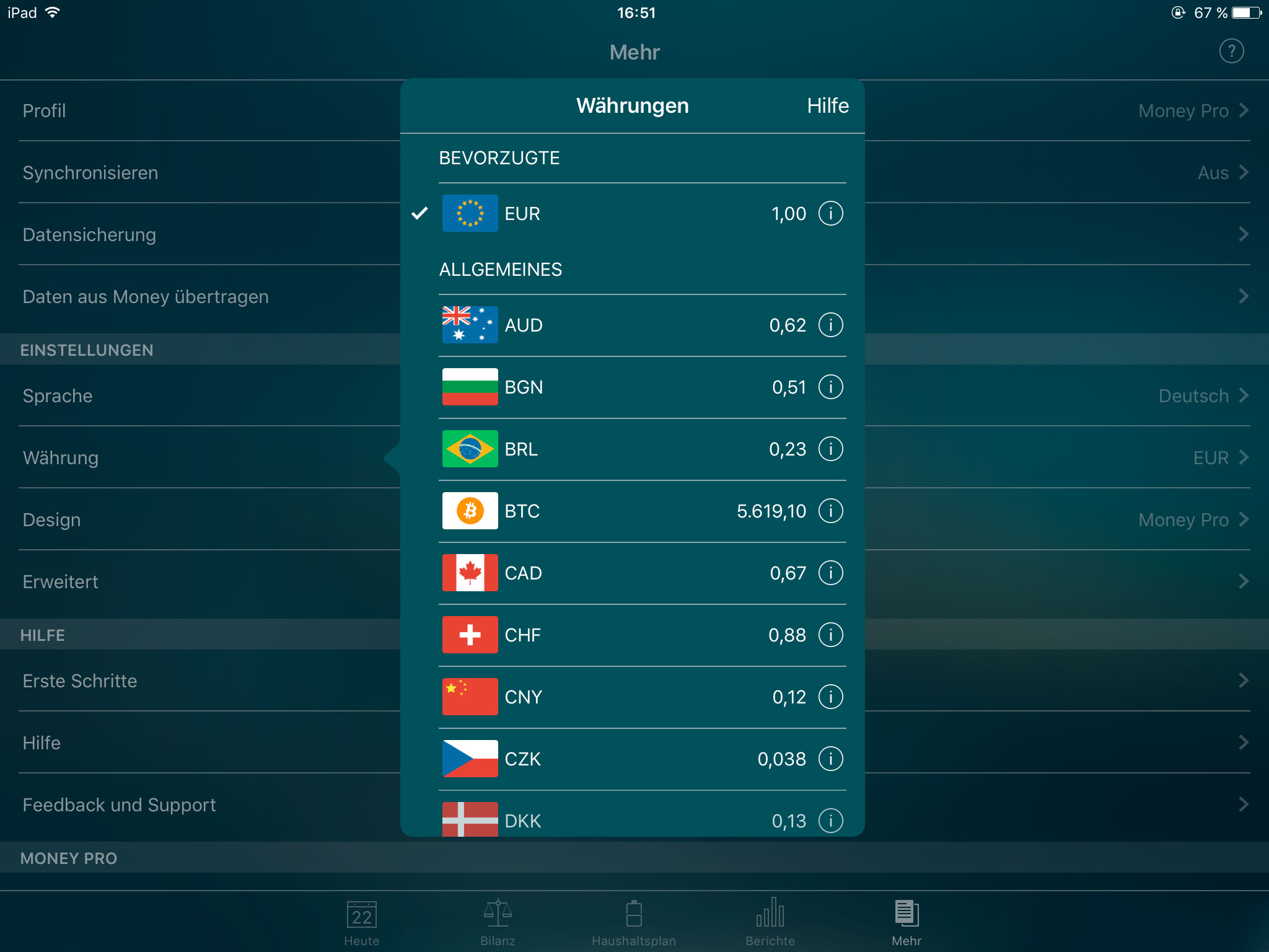 Money Pro - Währungsumrechner - iPad