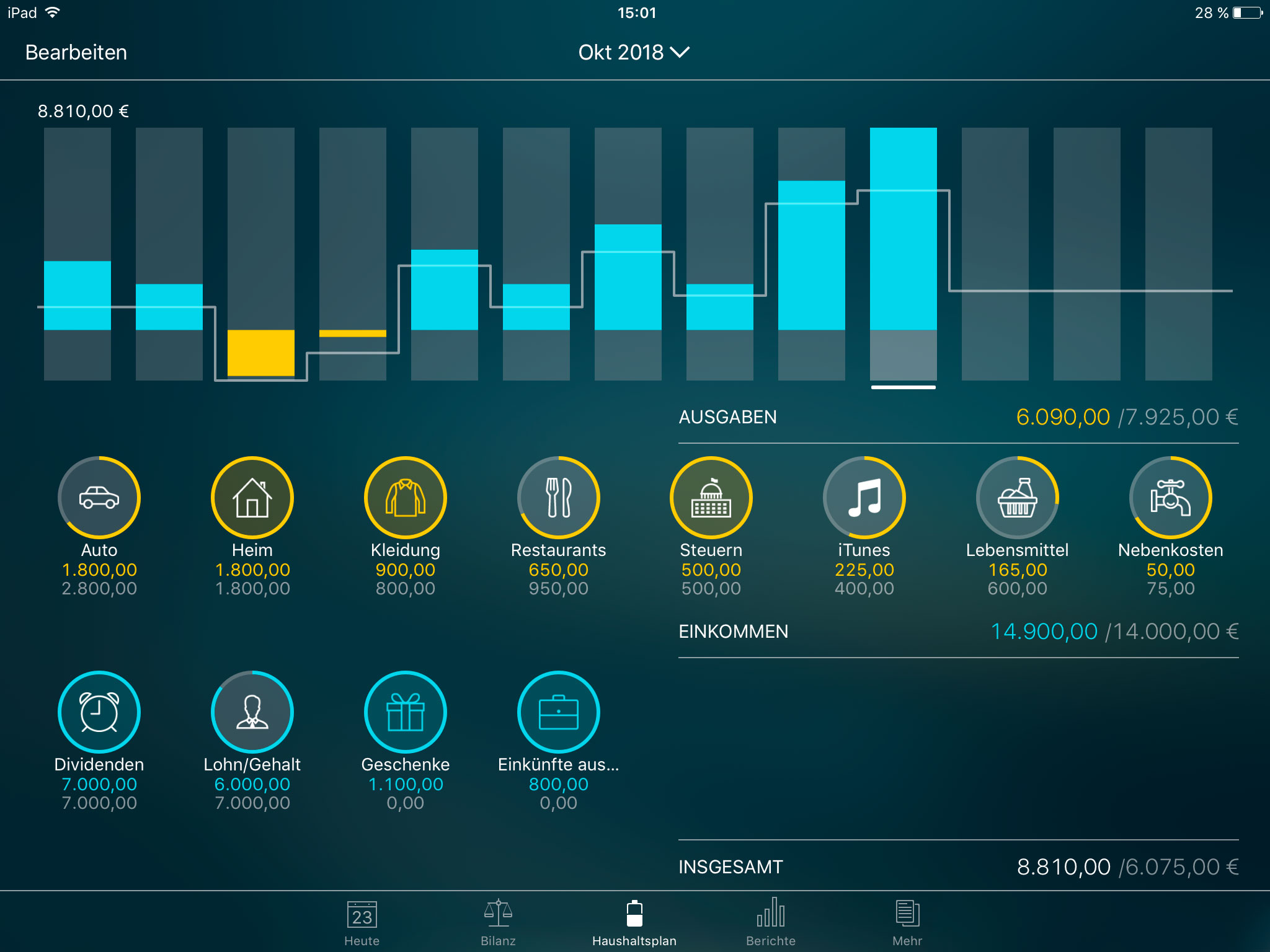 Money Pro - Haushalt überwachen (Widget) - iPad