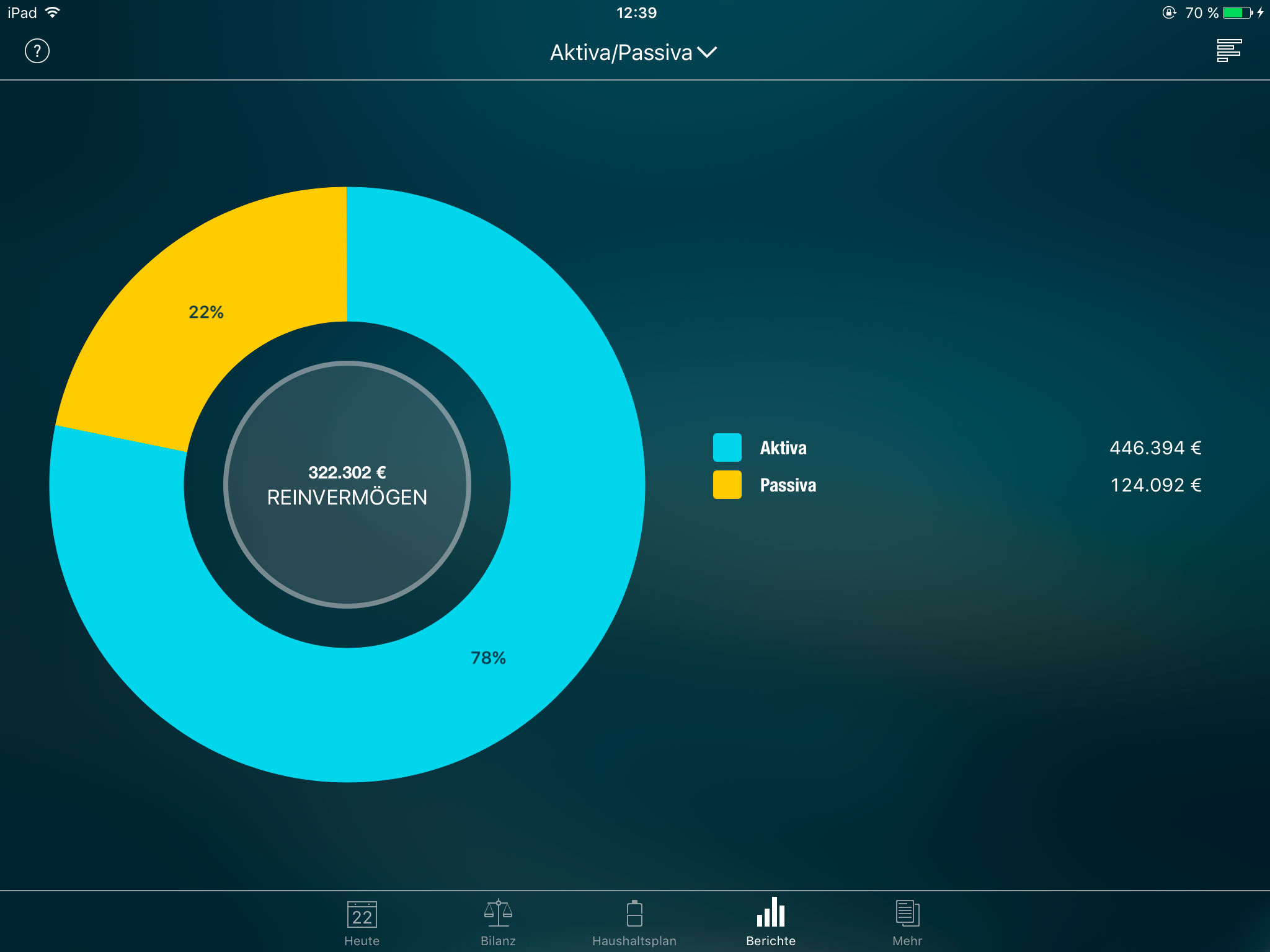 Money Pro - Aktiva/Passiva - iPad