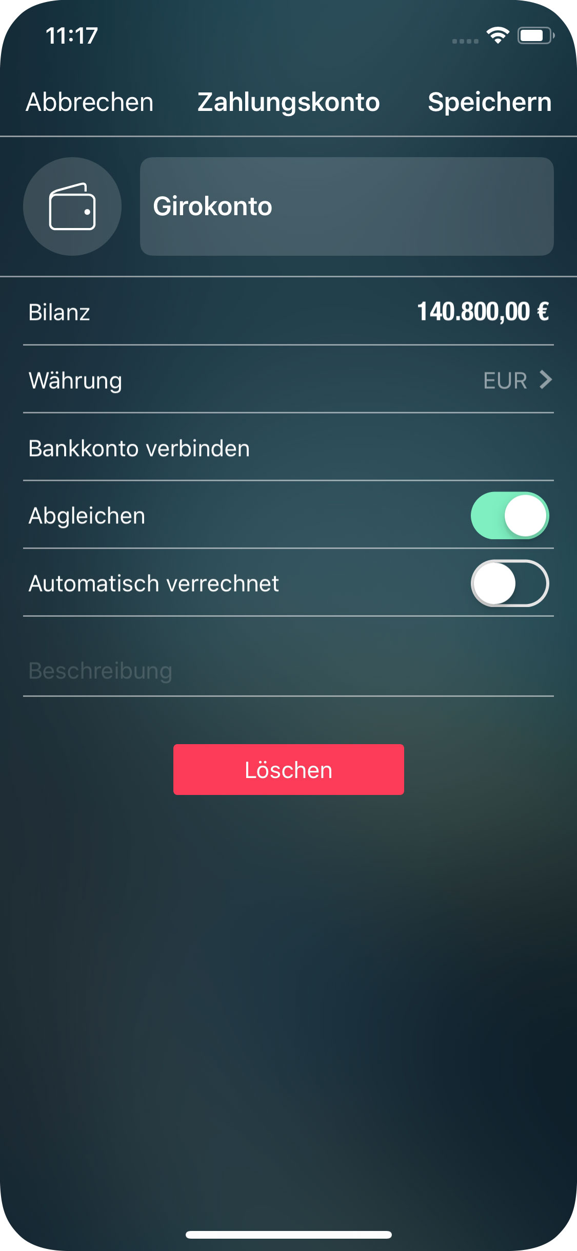 Money Pro - Konten - Kontodetails - iPhone