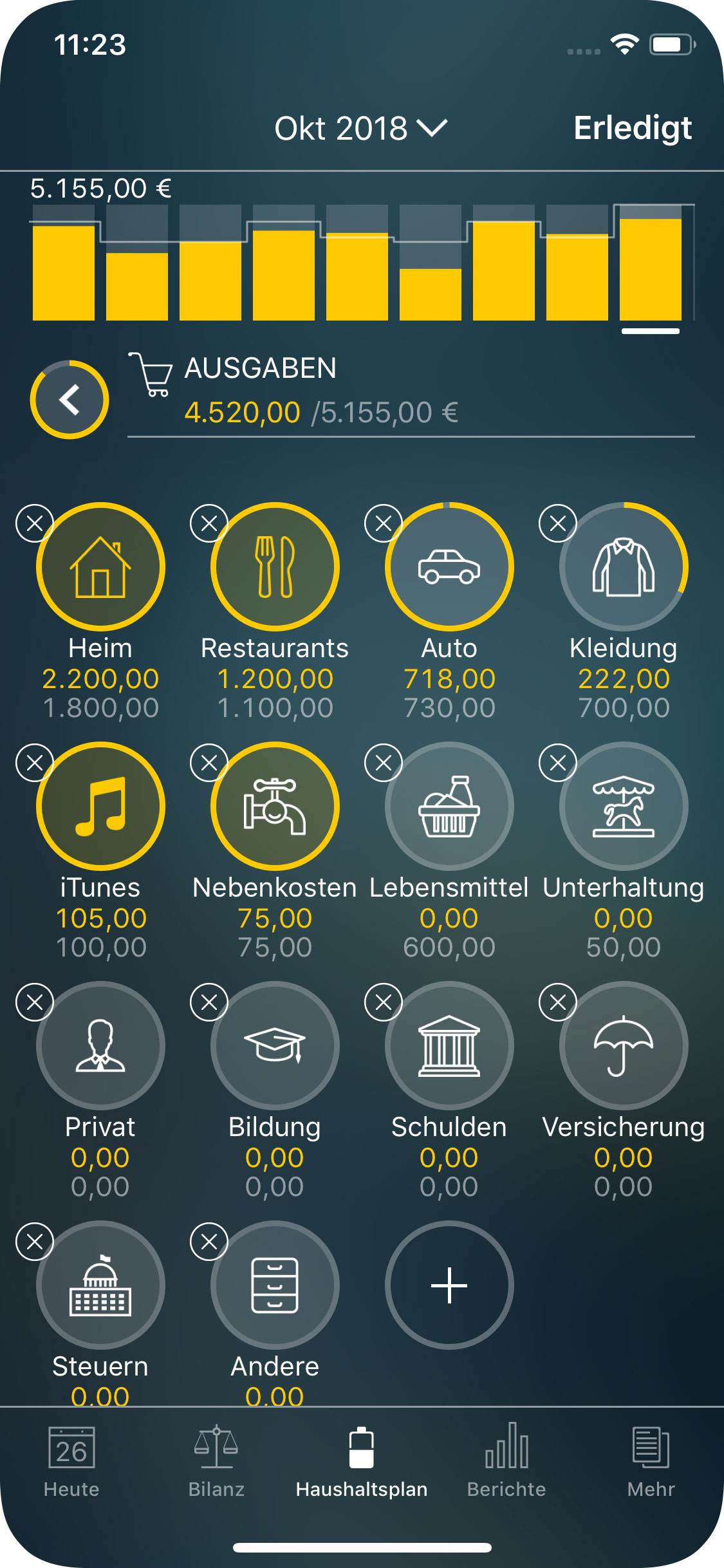 Money Pro - Haushaltsplan einrichten - iPhone