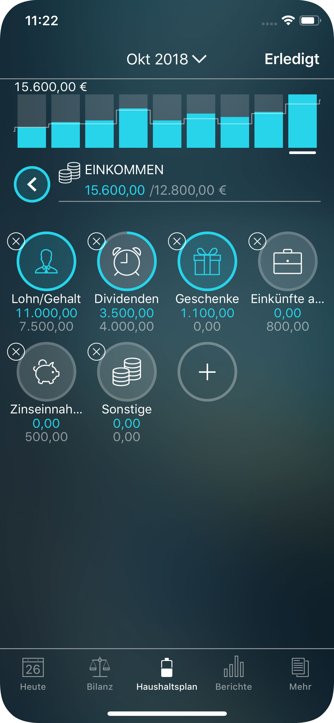 Money Pro - Haushaltsplan einrichten - iPhone