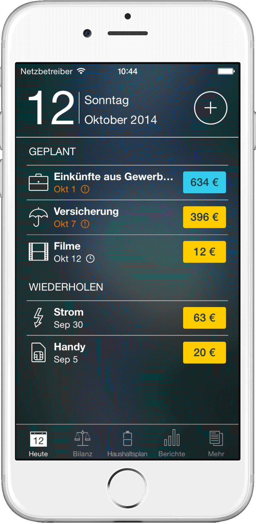 Money Pro - Tagesansicht