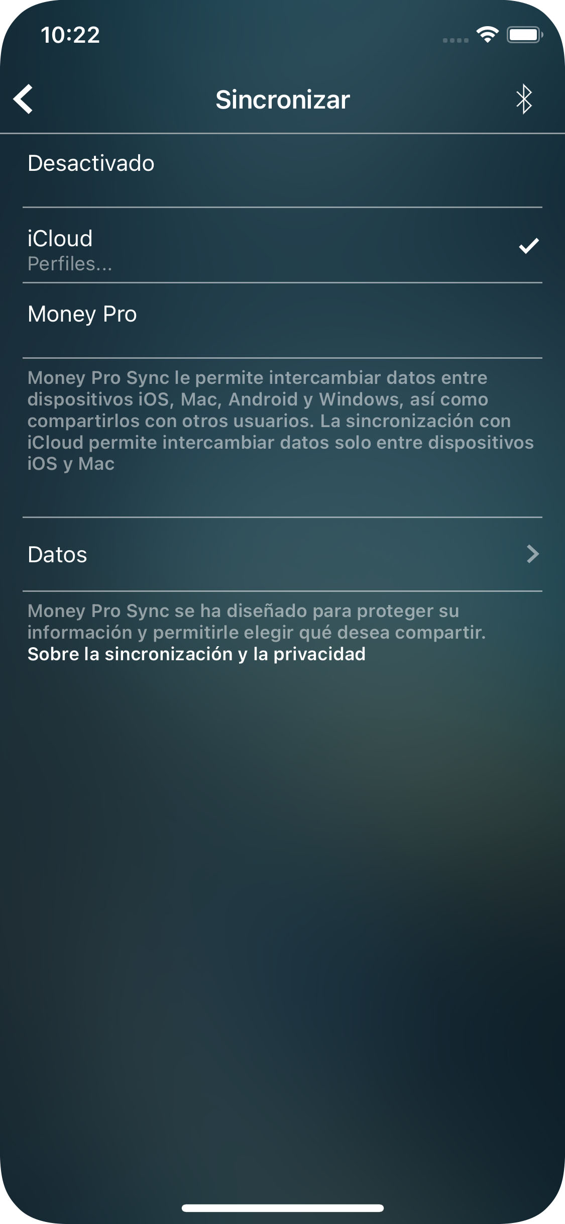 Money Pro - Sincronizar con iCloud (iOS, Mac) - iPhone