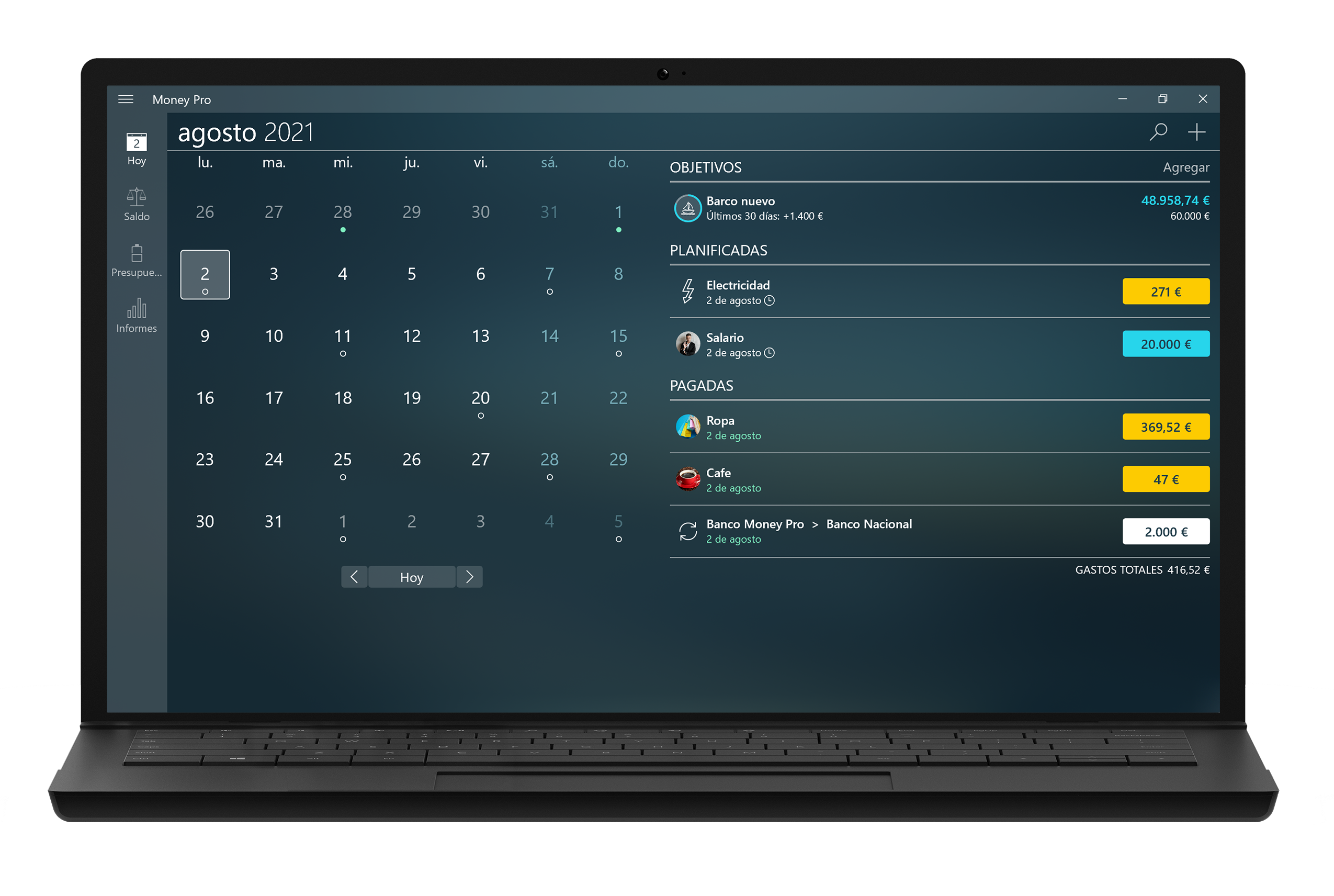Money Pro - Calendario - Mac