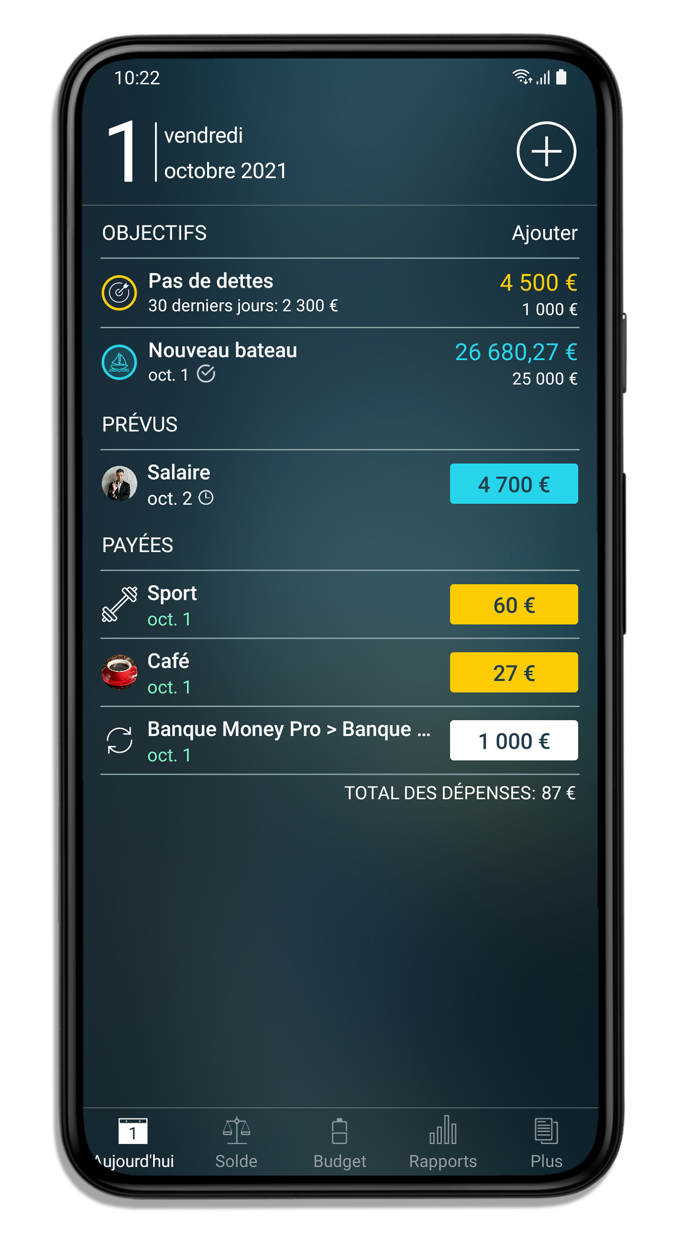 Money Pro - Vue Aujourd'hui