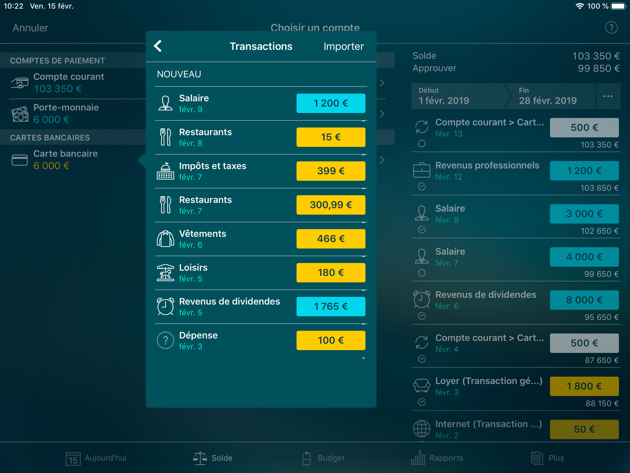 Money Pro - Importer des fichiers OFX et CSV - iPad