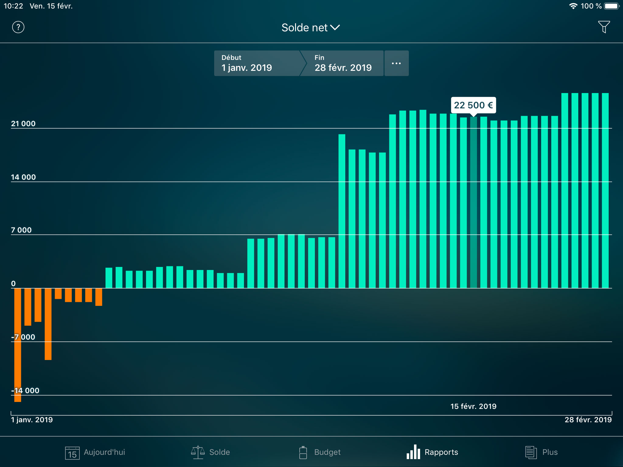 Money Pro - Rapport de Solde net - iPad