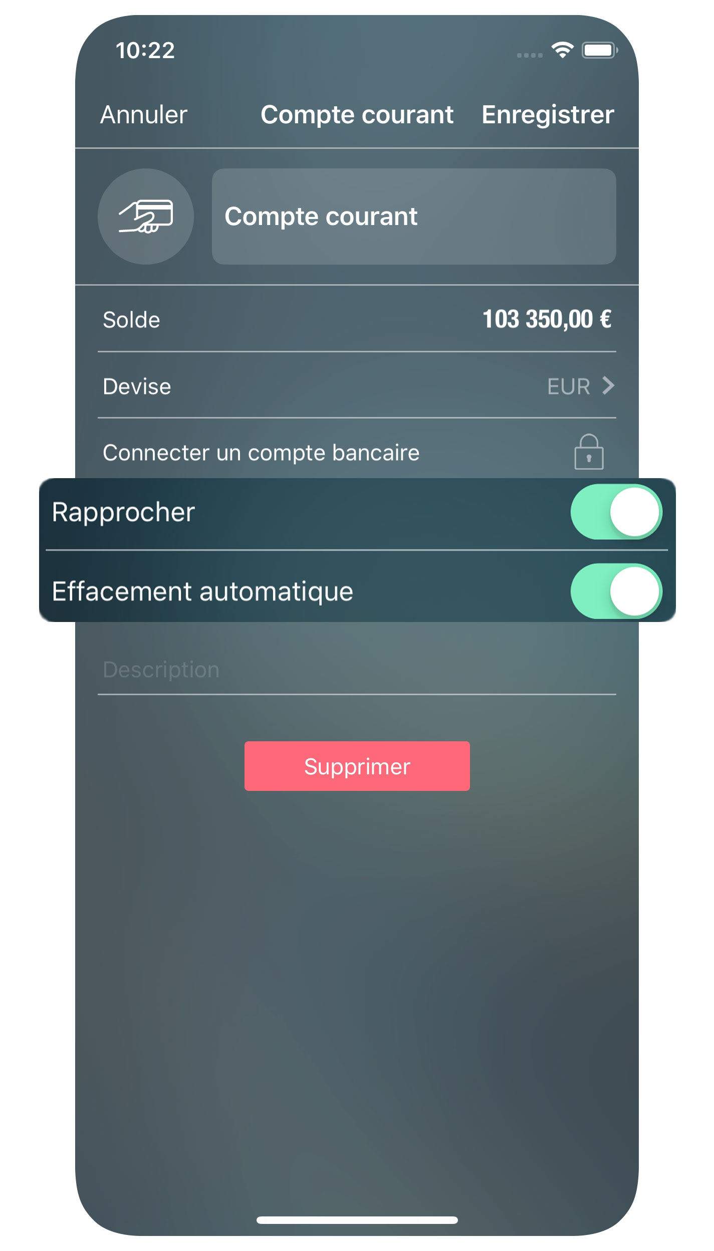 Money Pro - Rapprochement de compte bancaire - iPhone