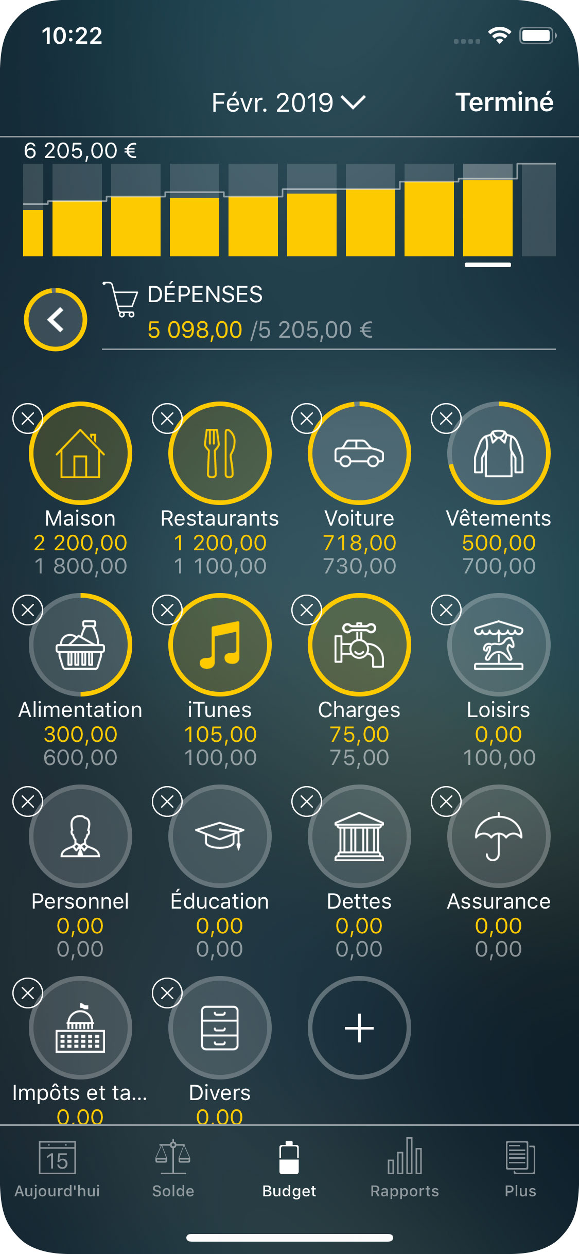 Money Pro - Configurer un budget - iPhone