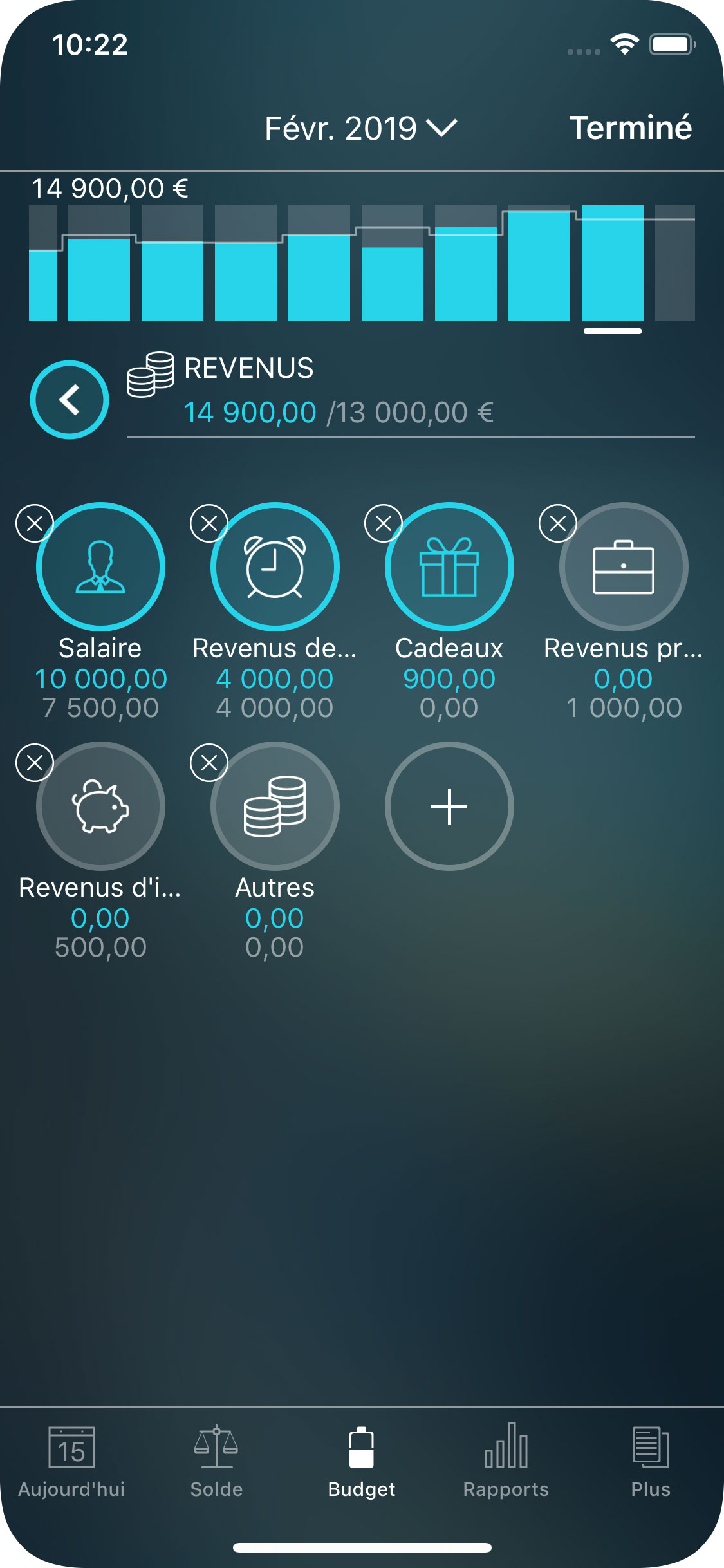 Money Pro - Configurer un budget - iPhone