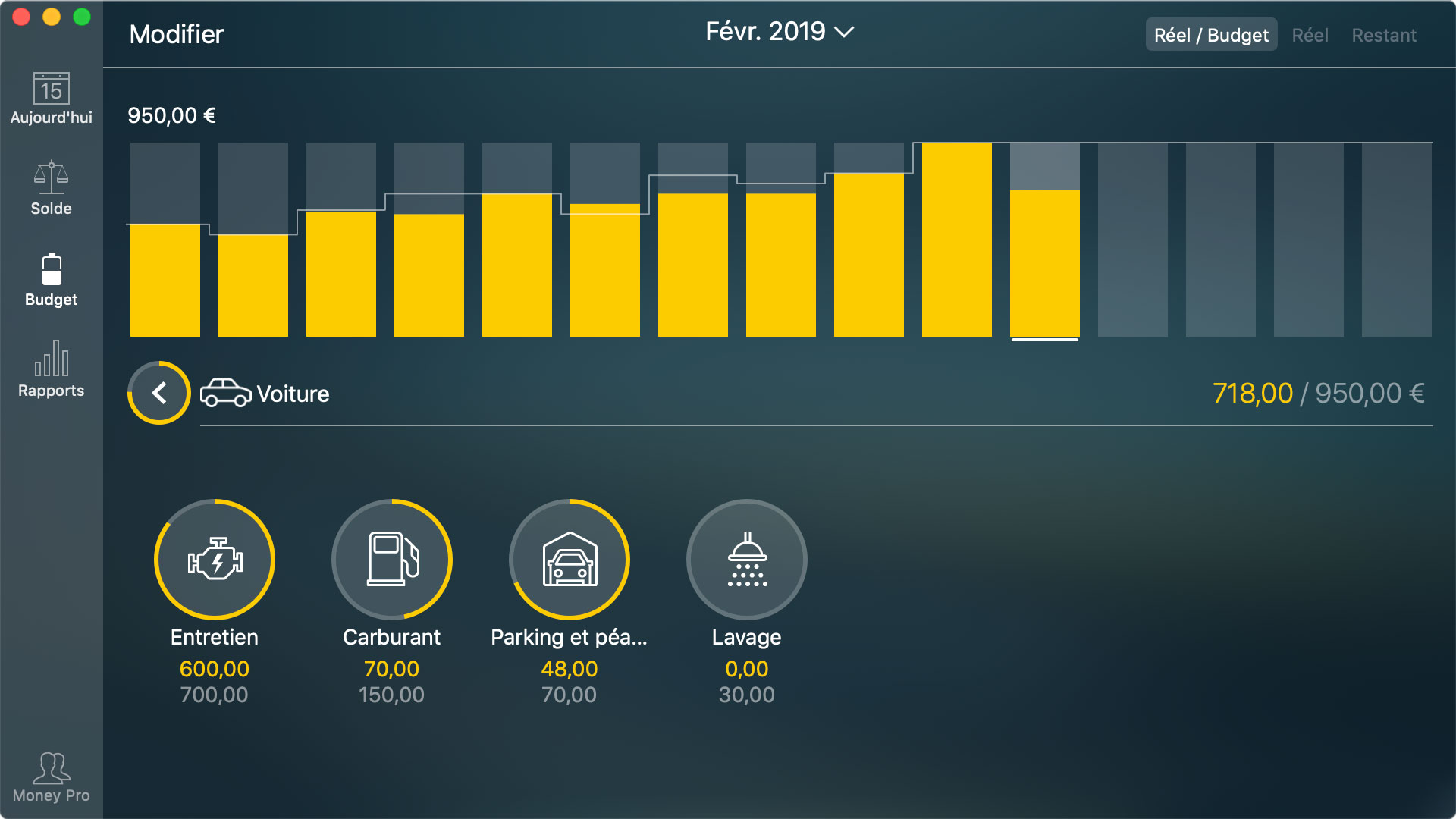 Money Pro - Catégories et sous-catégories - Mac