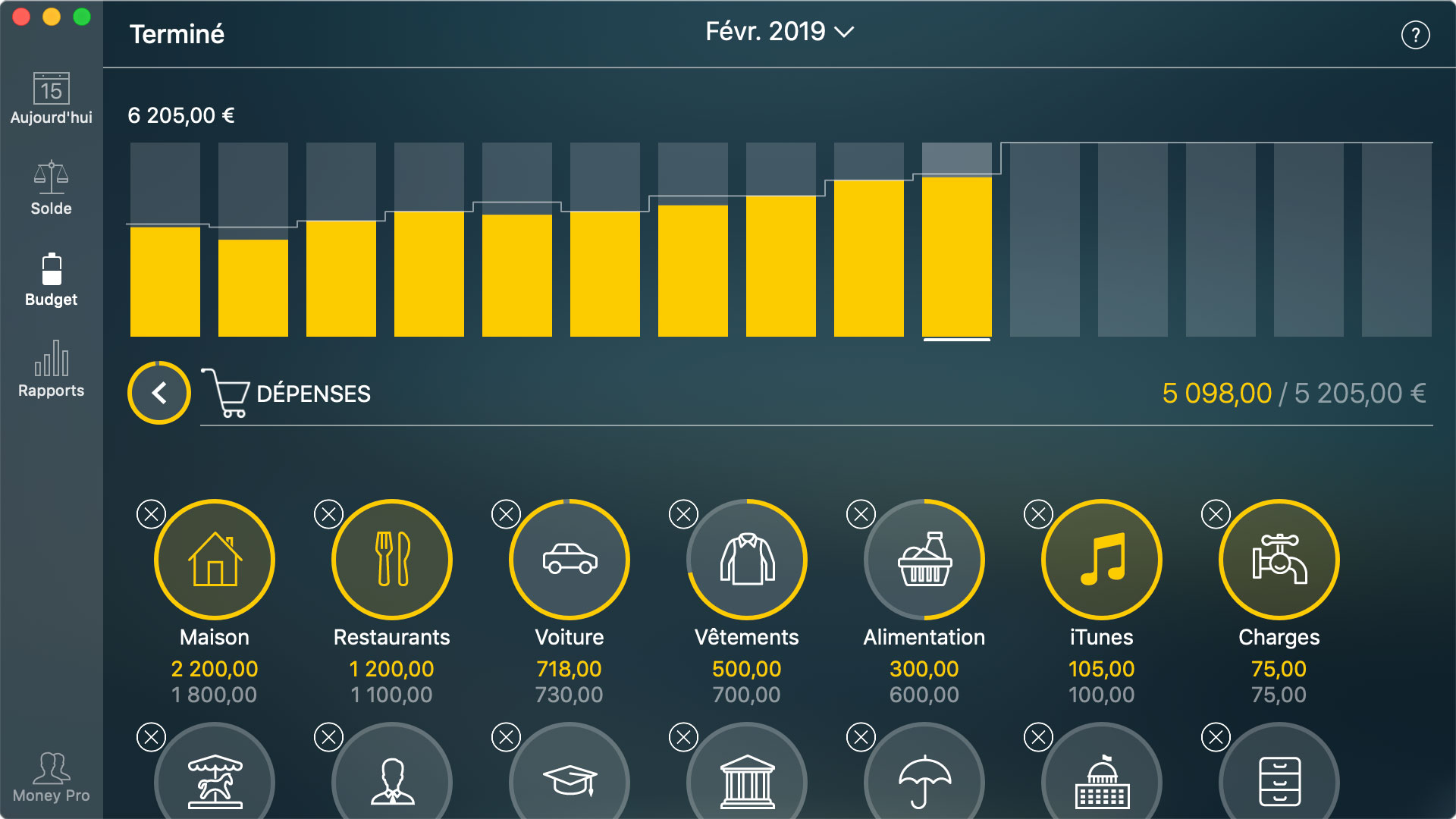 Money Pro - Configurer un budget - Mac