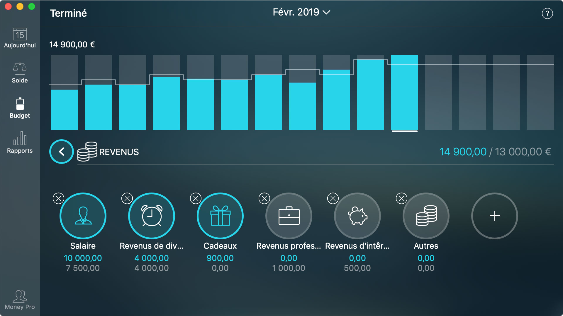 Money Pro - Configurer un budget - Mac