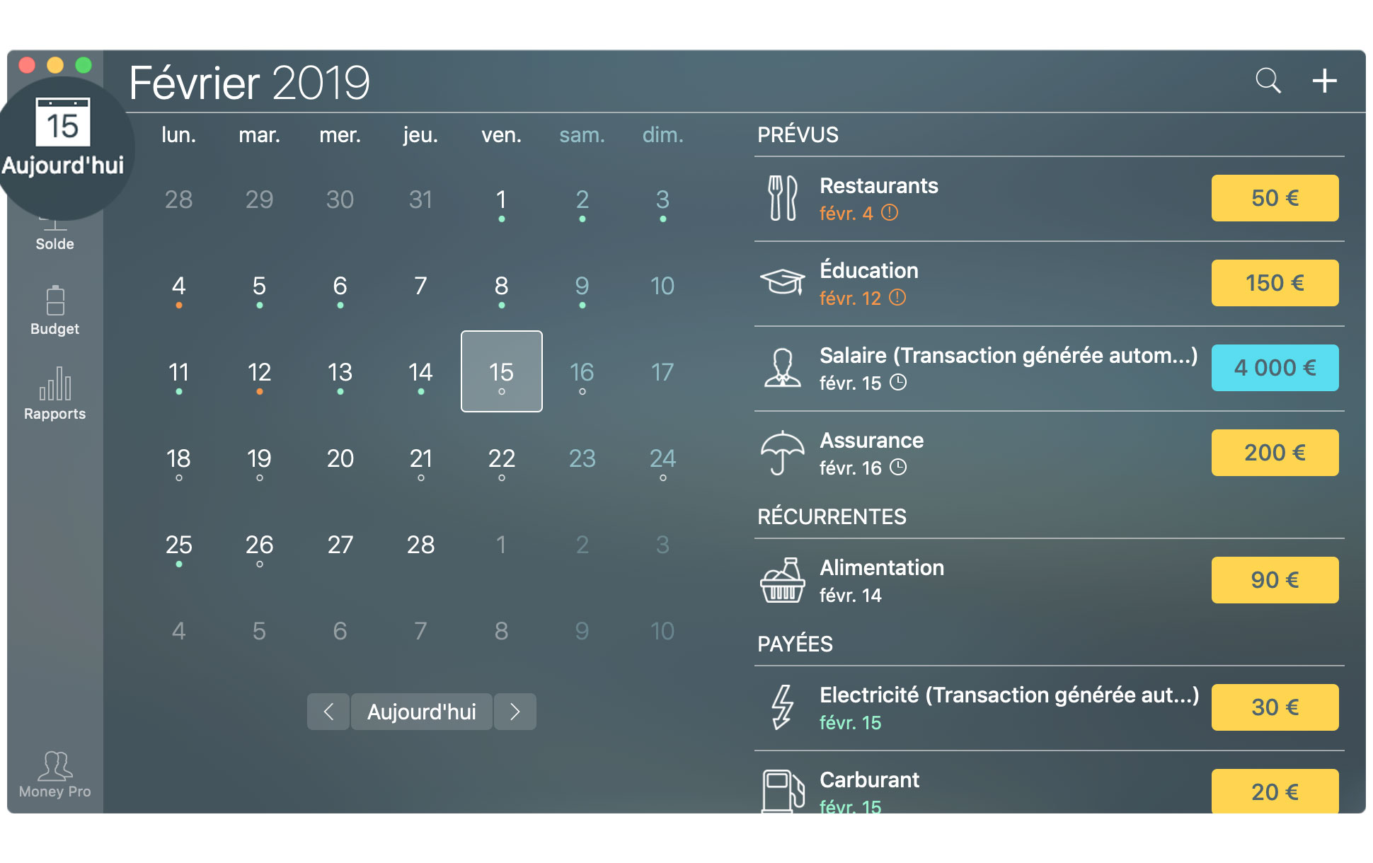 Money Pro - Dépenses - Mac
