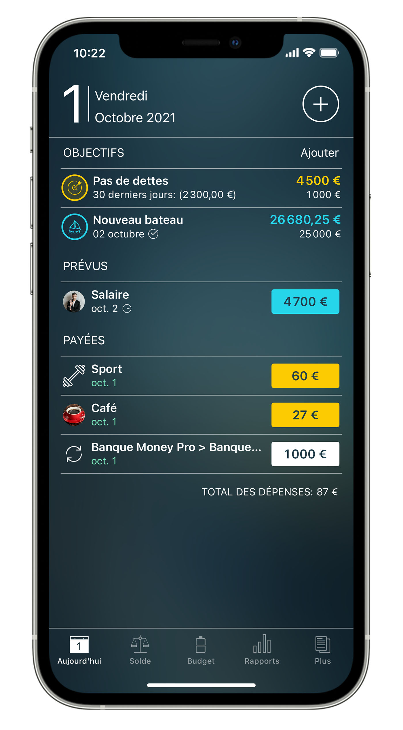 Money Pro - Vue Aujourd'hui