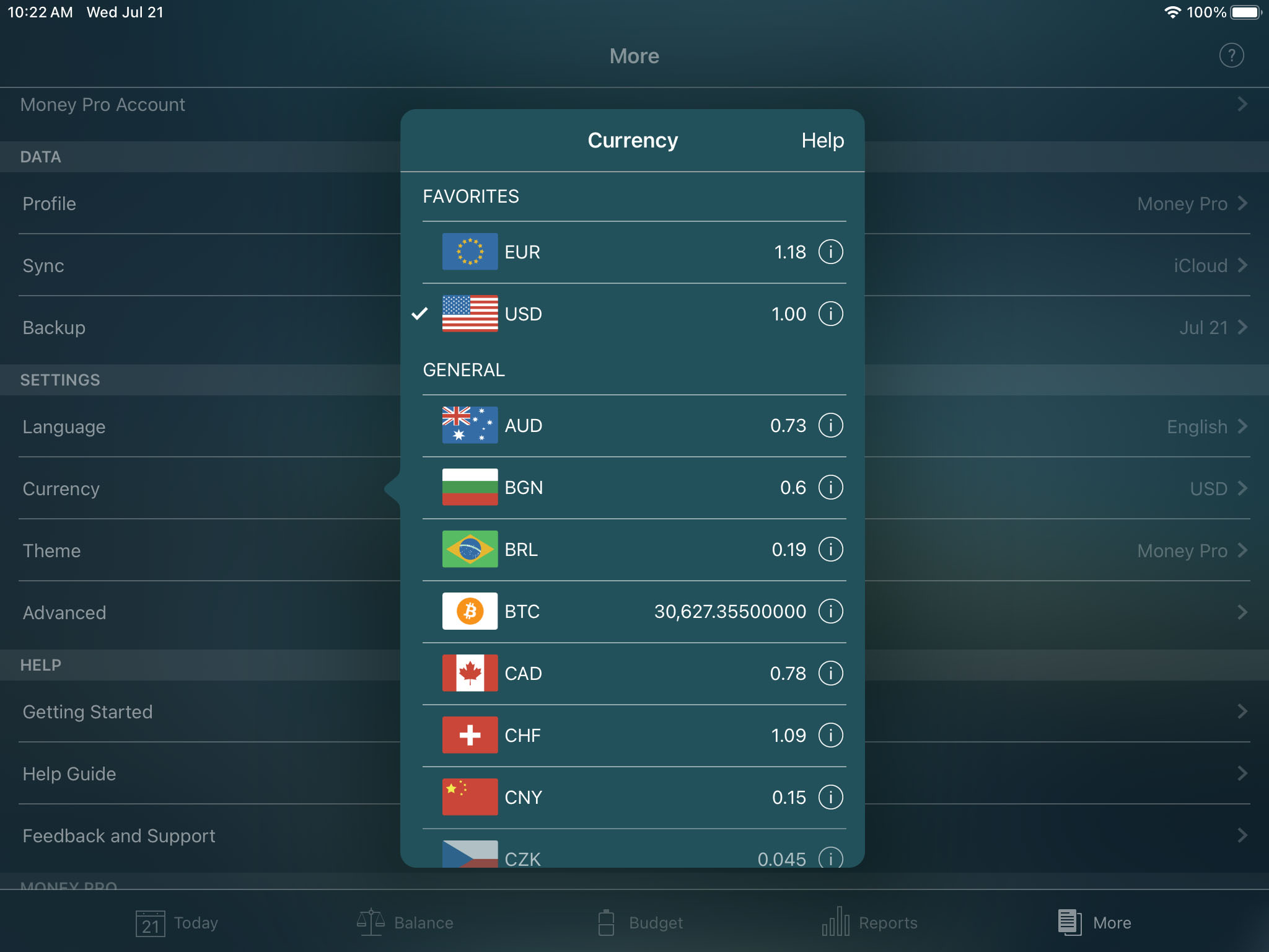 Money Pro - Currency converter - iPad