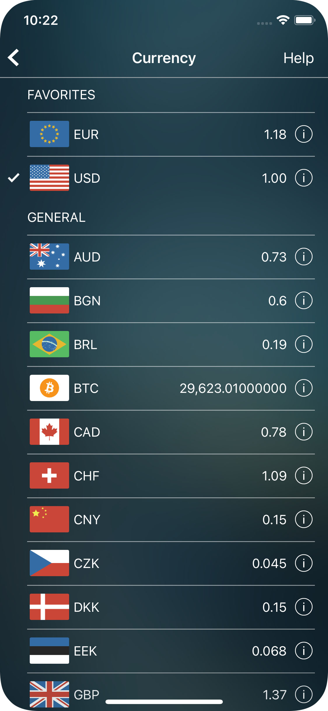 Money Pro - Currency converter - iPhone