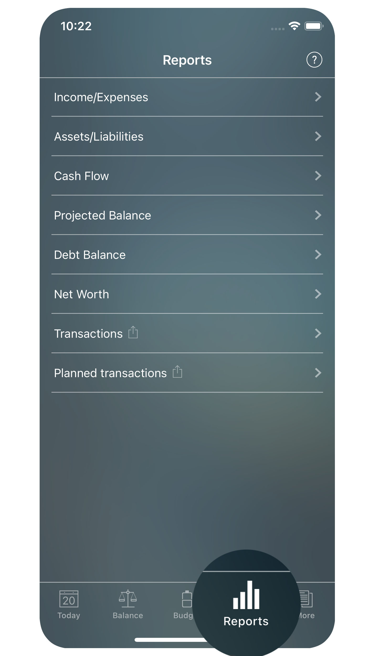 Money Pro - Reports - iPhone