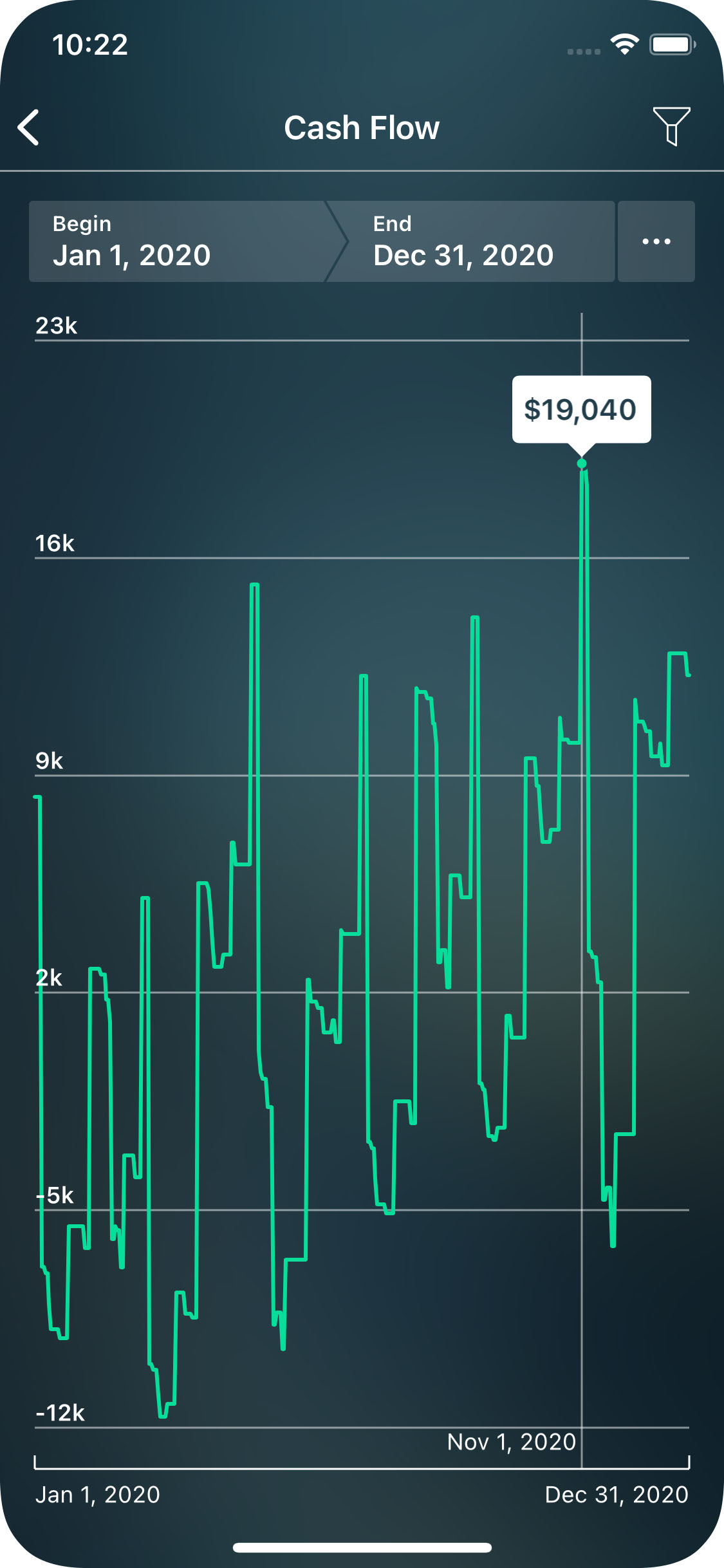 Money Pro - Cash flow report - iPhone