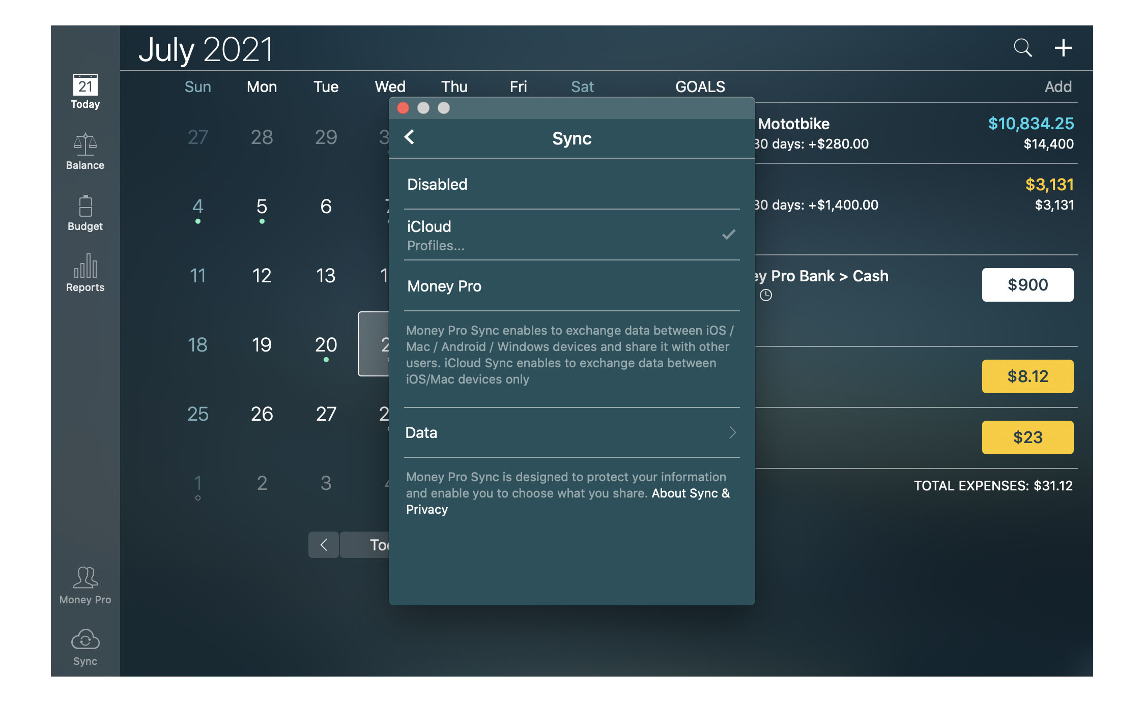 Money Pro - iCloud sync (iOS, Mac) - Mac