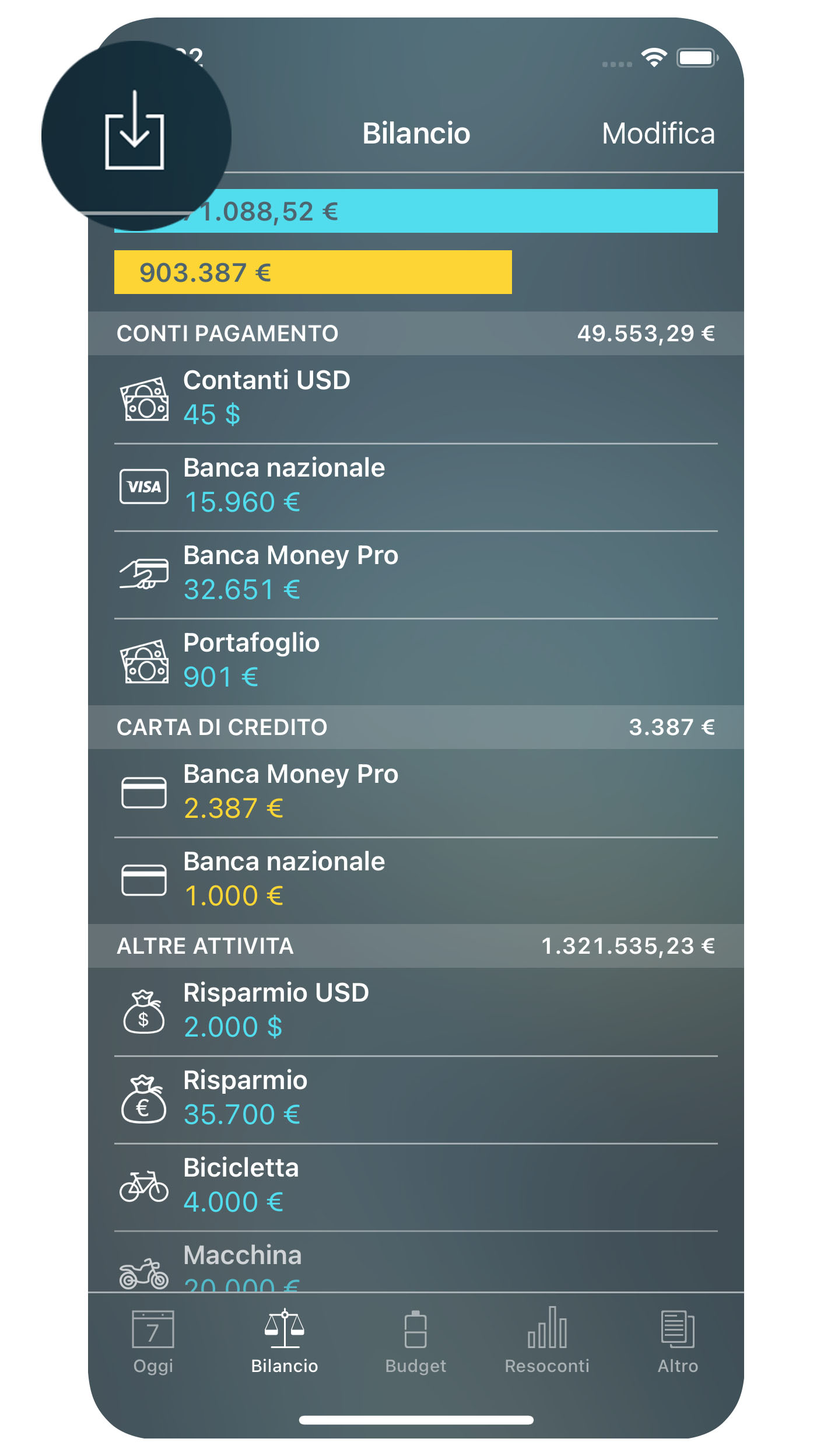 Money Pro - Importazione di file CSV e OFX - iPhone