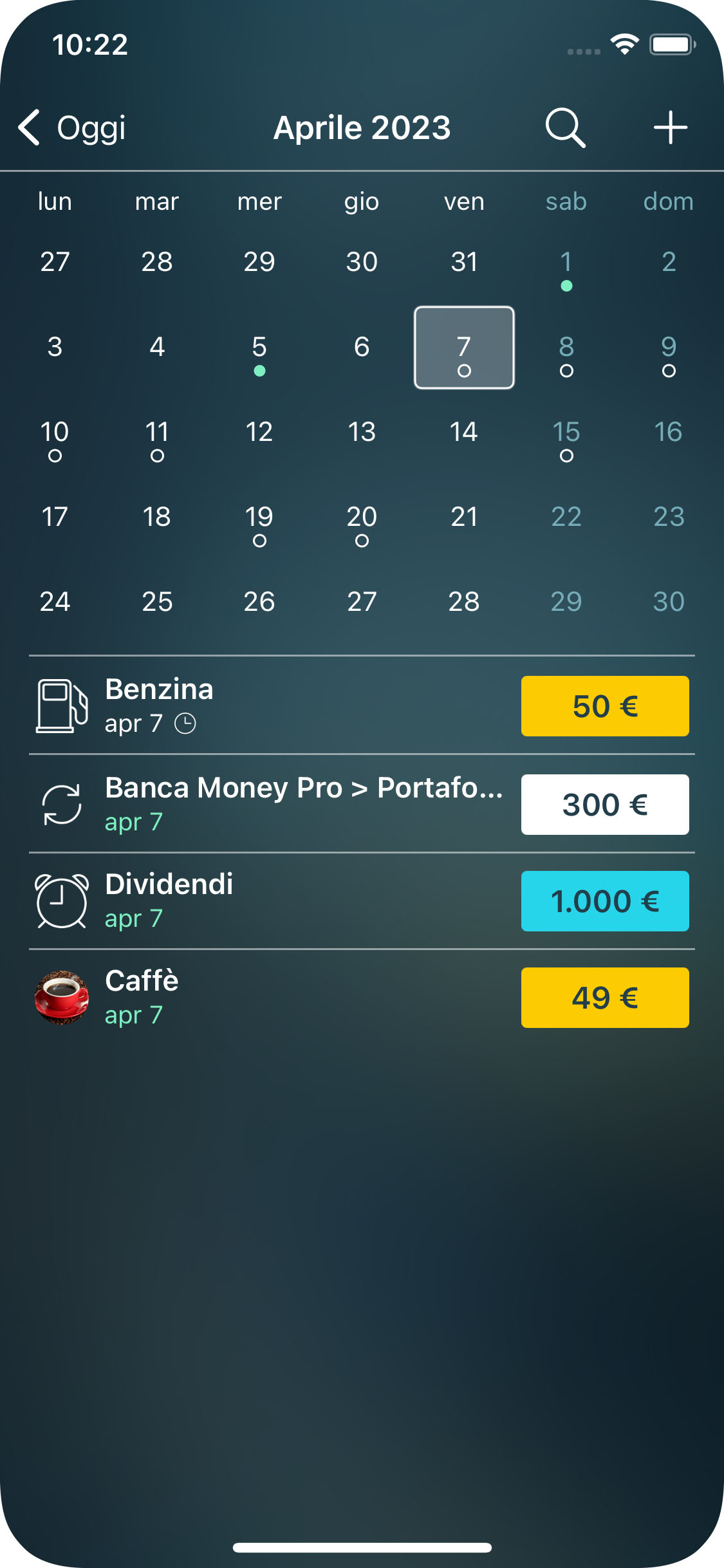 Money Pro - Addebiti - iPhone