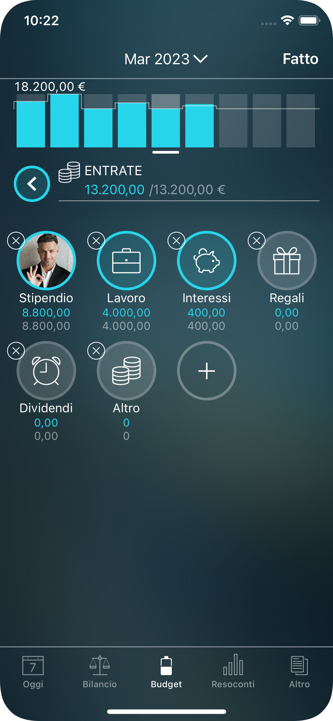 Money Pro - Impostazione di un budget - iPhone