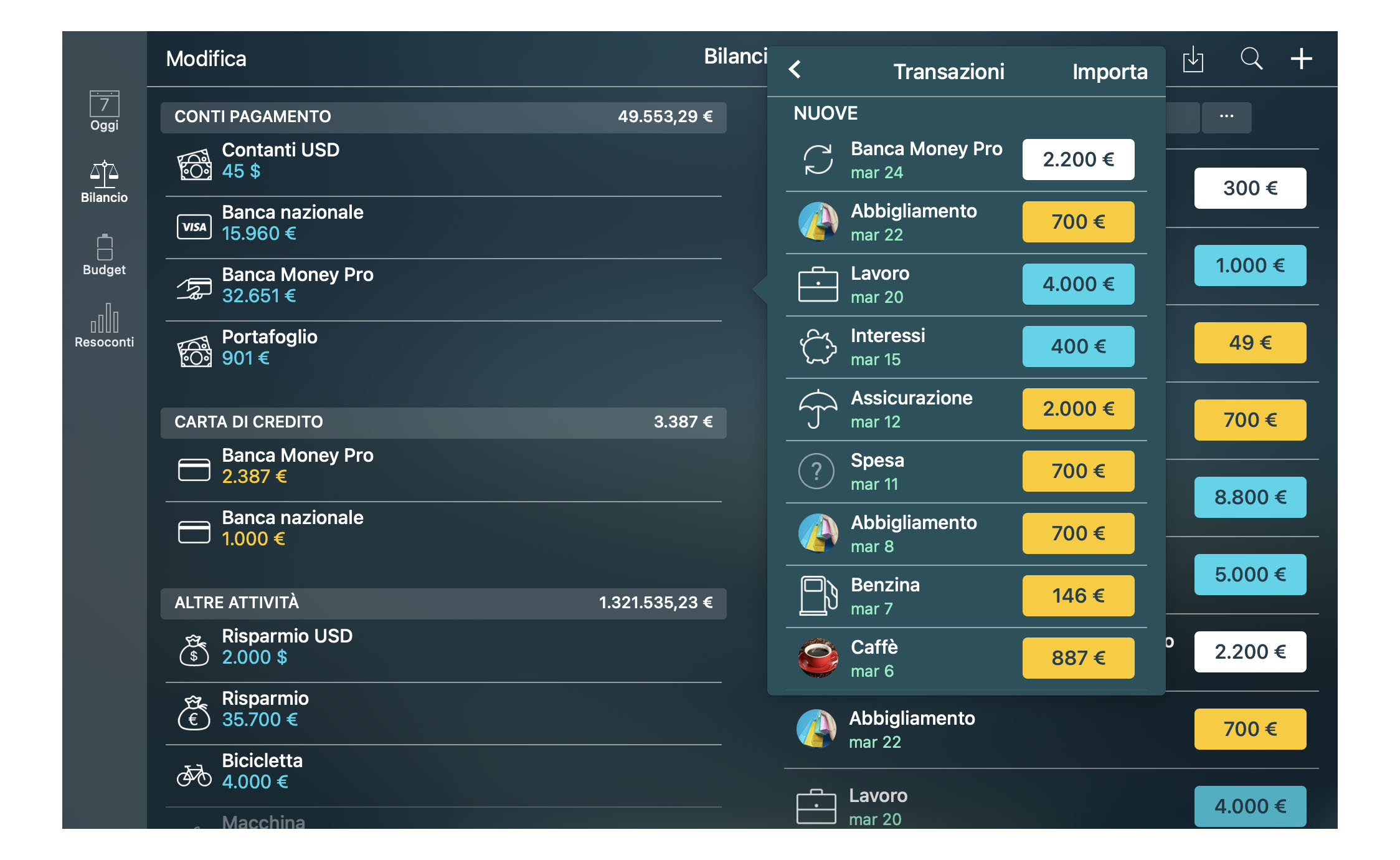 Money Pro - Importazione di file CSV e OFX - Mac