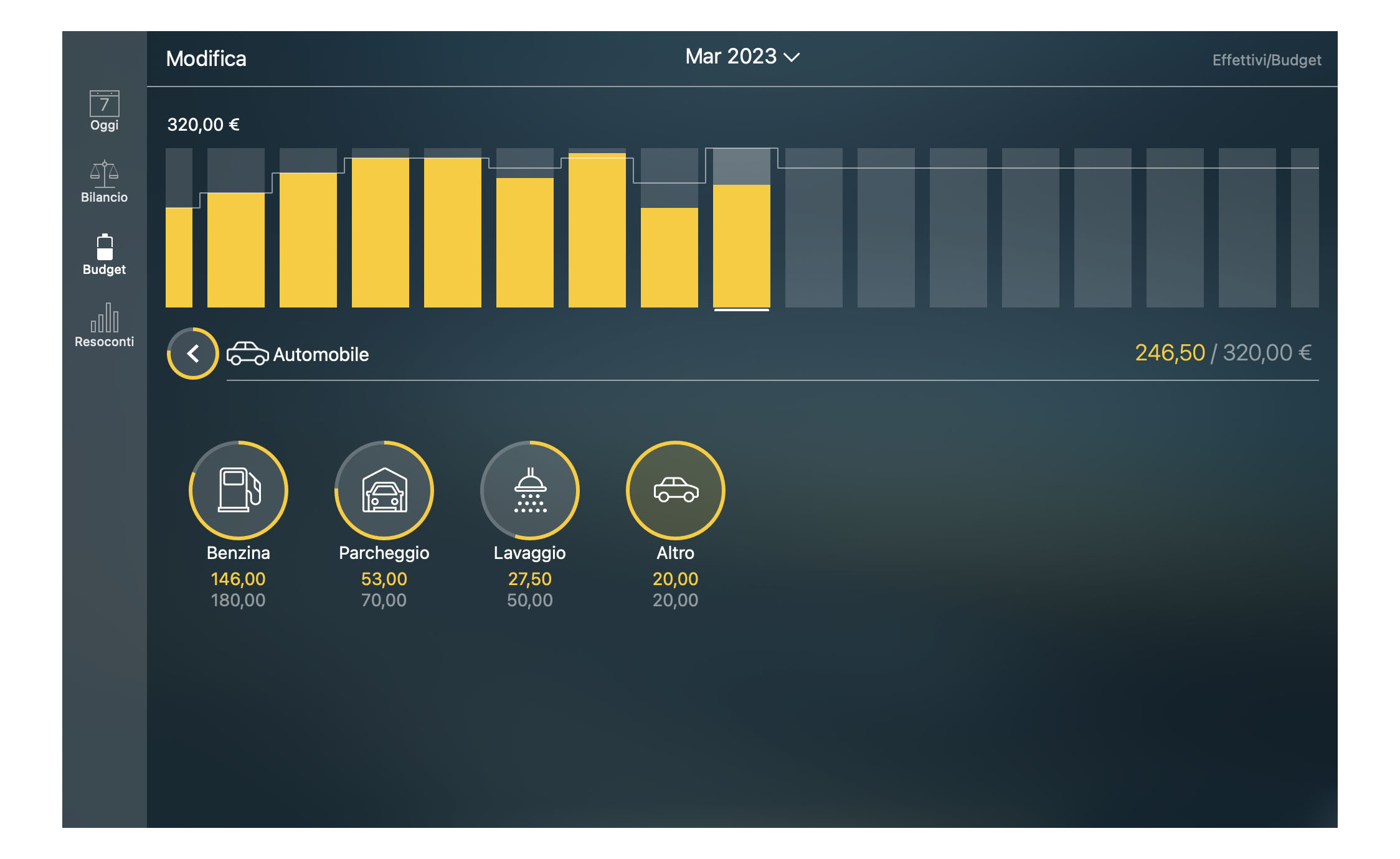 Money Pro - Categorie e sottocategorie - Mac