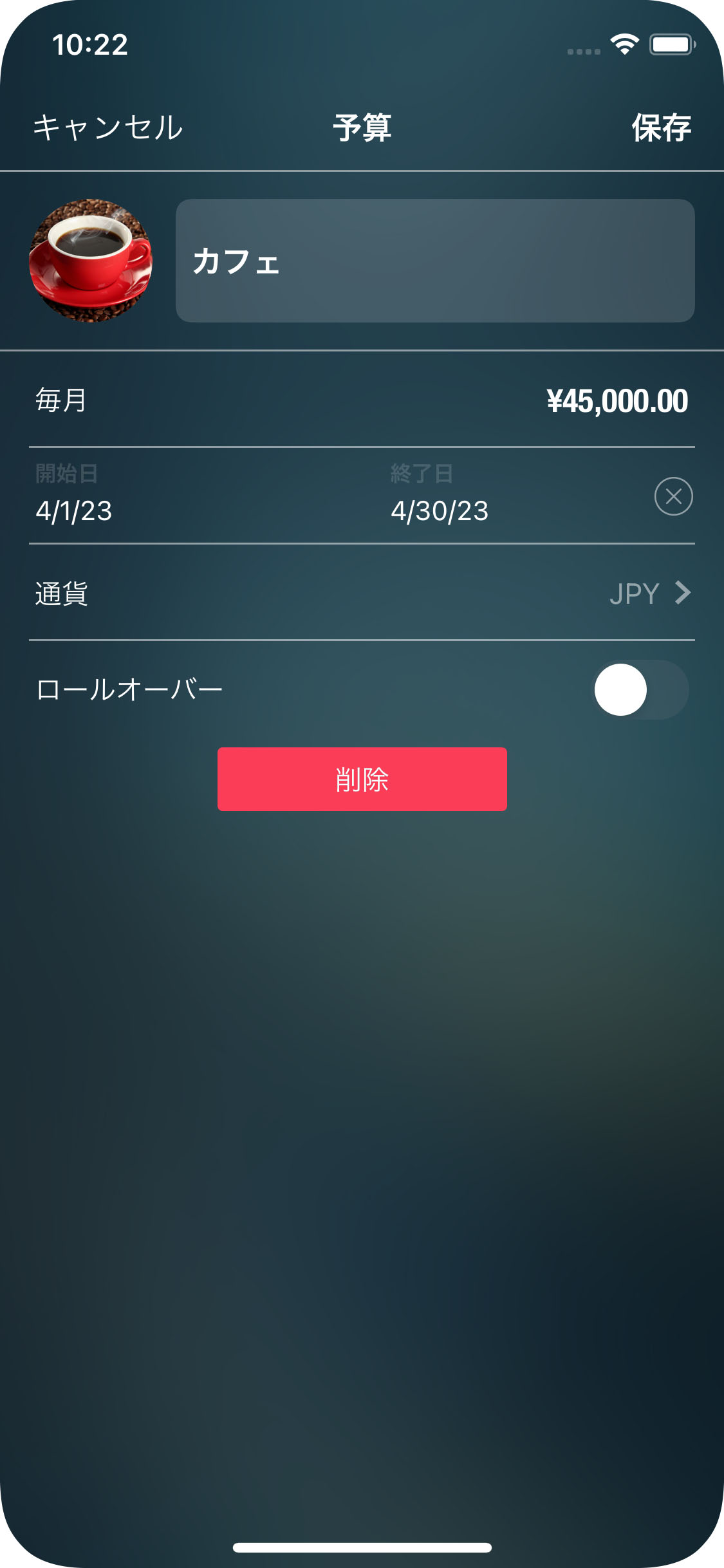 Money Pro - 予算の設定 - iPhone