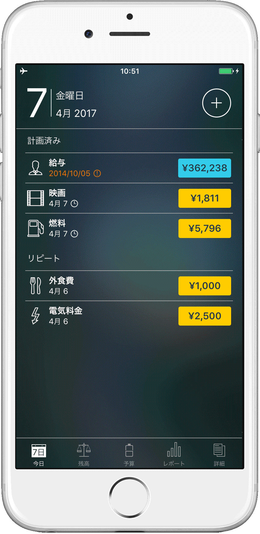 Money Pro - 本日(Today)ビュー