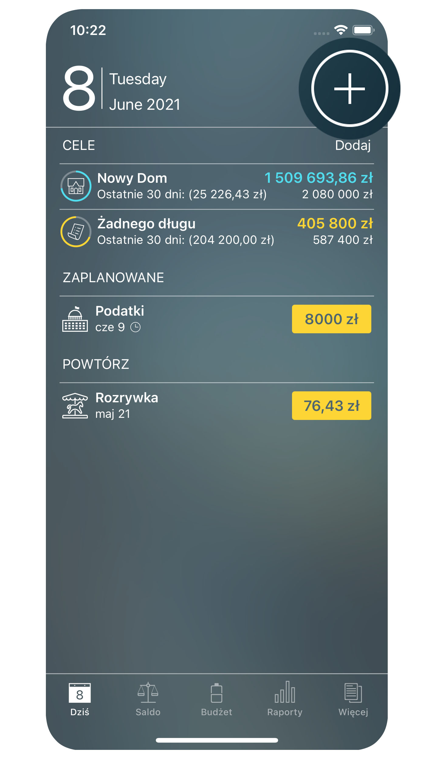 Money Pro - Dodanie transakcji - iPhone