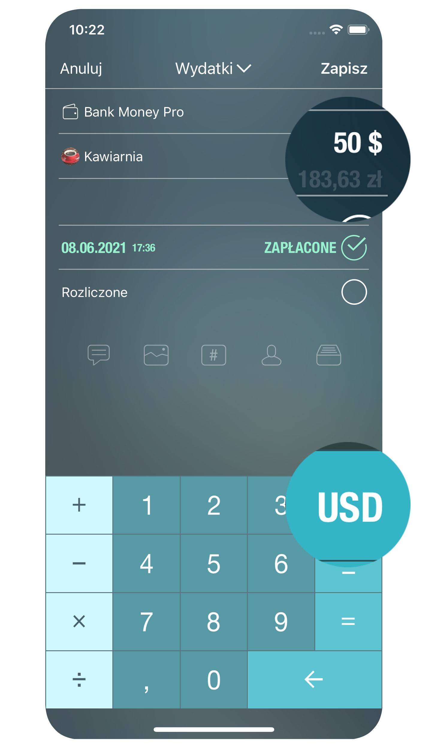 Money Pro - Przelicznik walut - iPhone