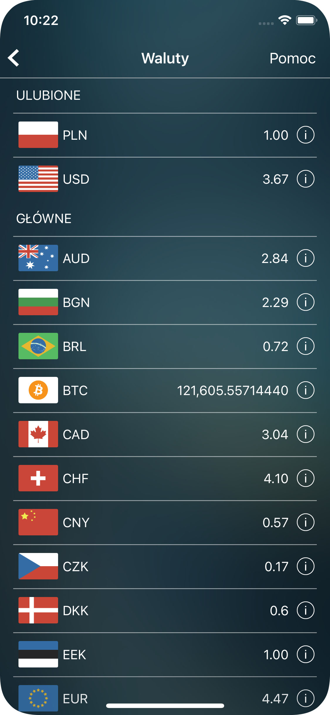 Money Pro - Przelicznik walut - iPhone