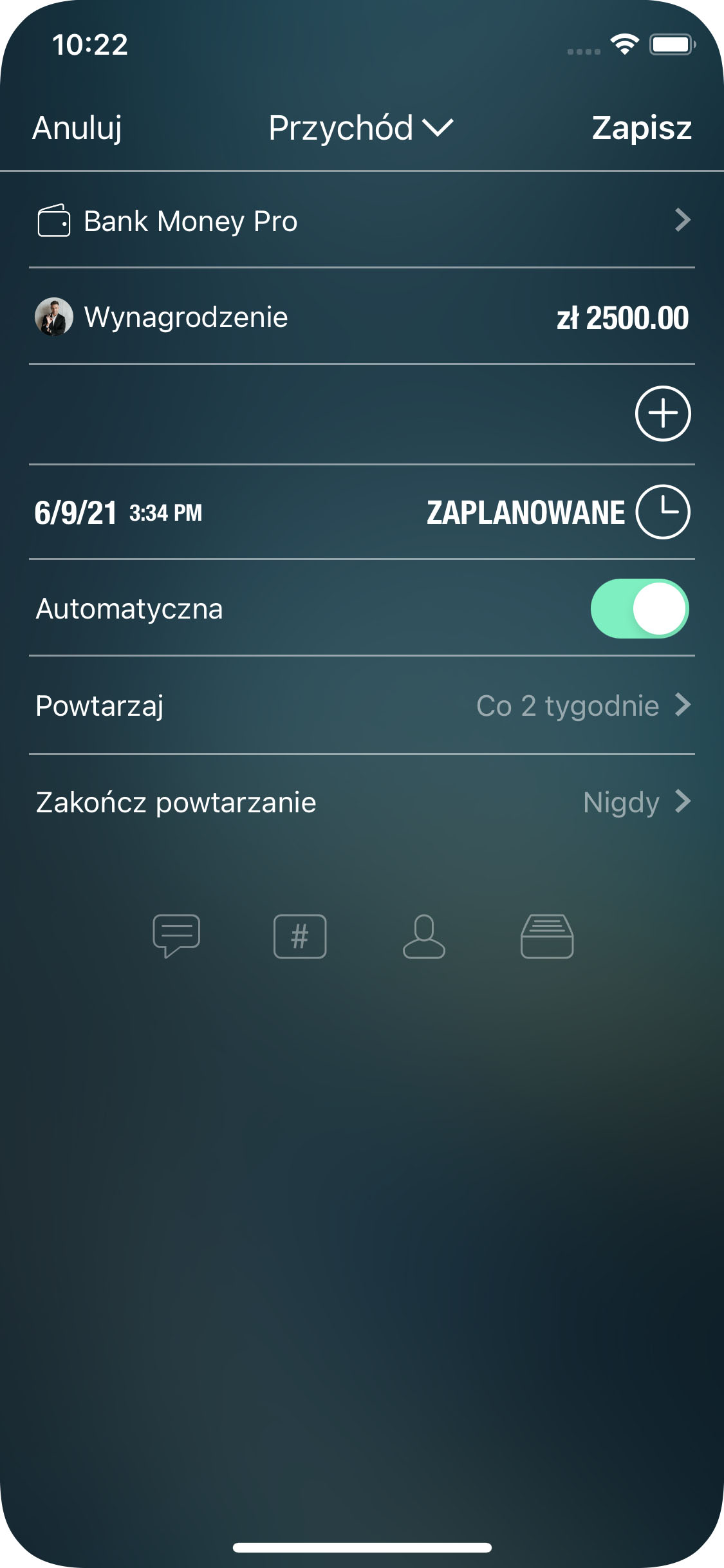 Money Pro - Zaplanowane i powtarzające się rachunki - iPhone