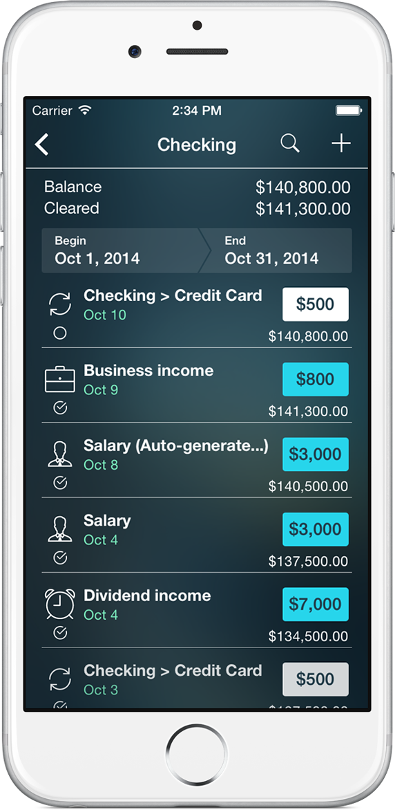 Money Pro for iPhone and iPad - Książeczka czekowa