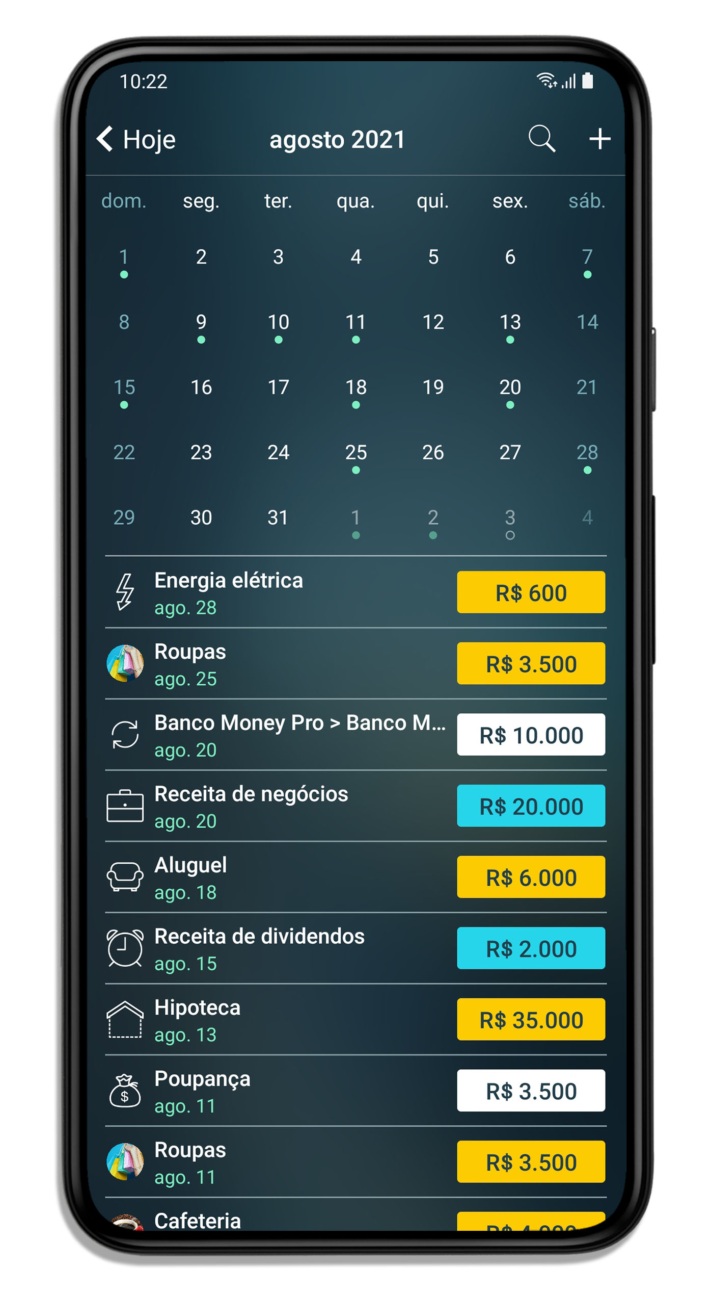 Money Pro - Calendário