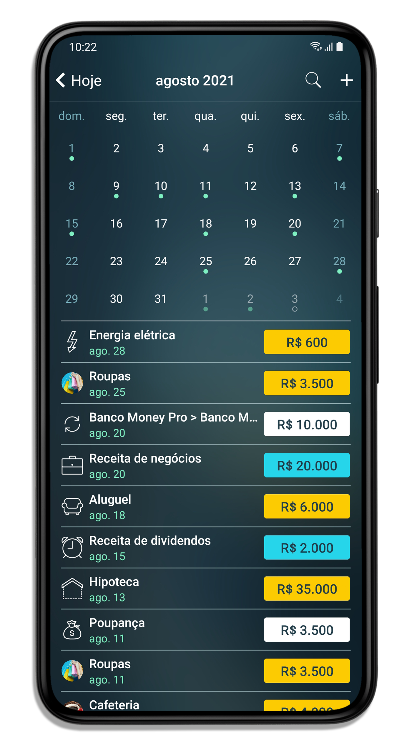 Money Pro - Calendário
