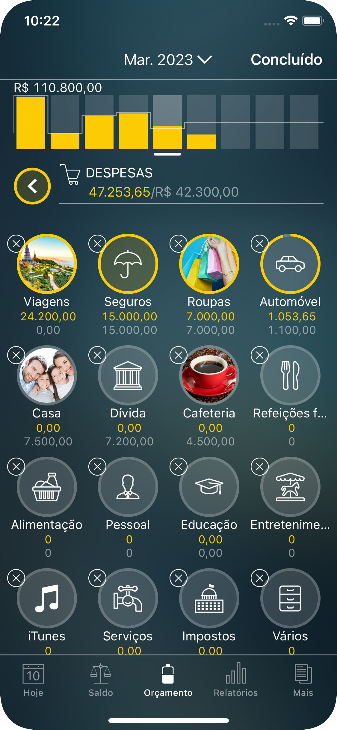 Money Pro - Como configurar um orçamento - iPhone