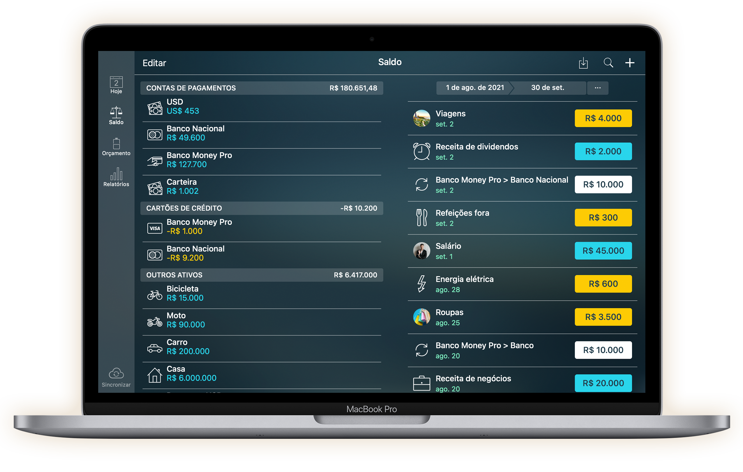 Money Pro for Mac - Cadastro de talão de cheques