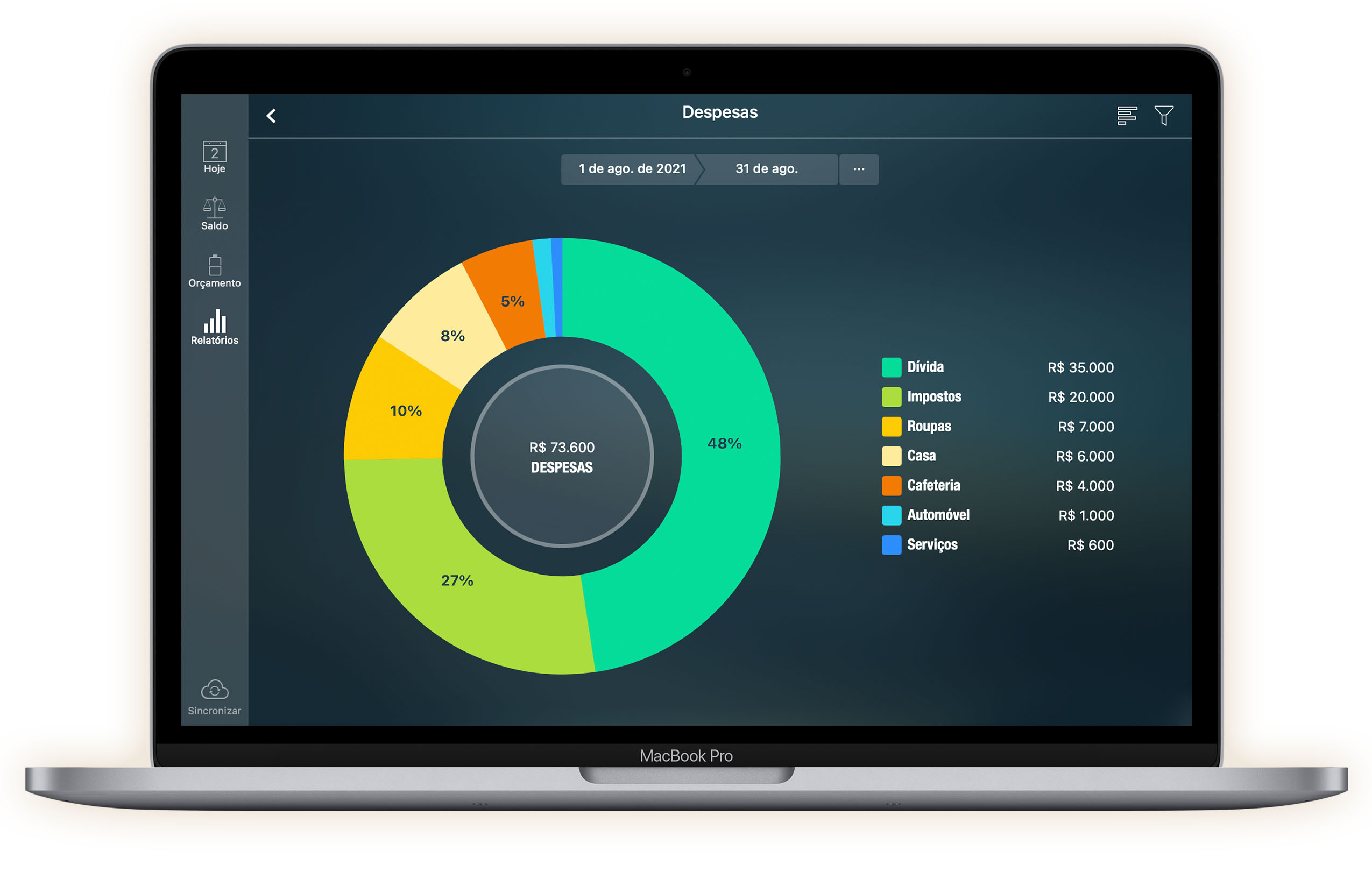 Money Pro - Relatórios detalhados