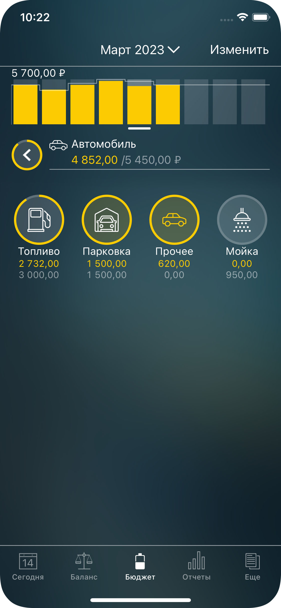 Money Pro - Категории, подкатегории - iPhone