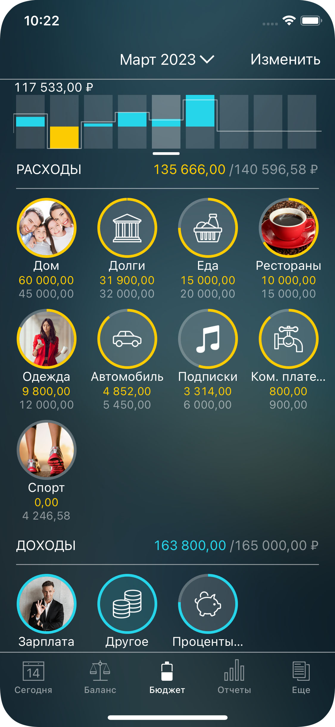 Money Pro - Отслеживание выполнения бюджета (Виджет бюджета) - iPhone