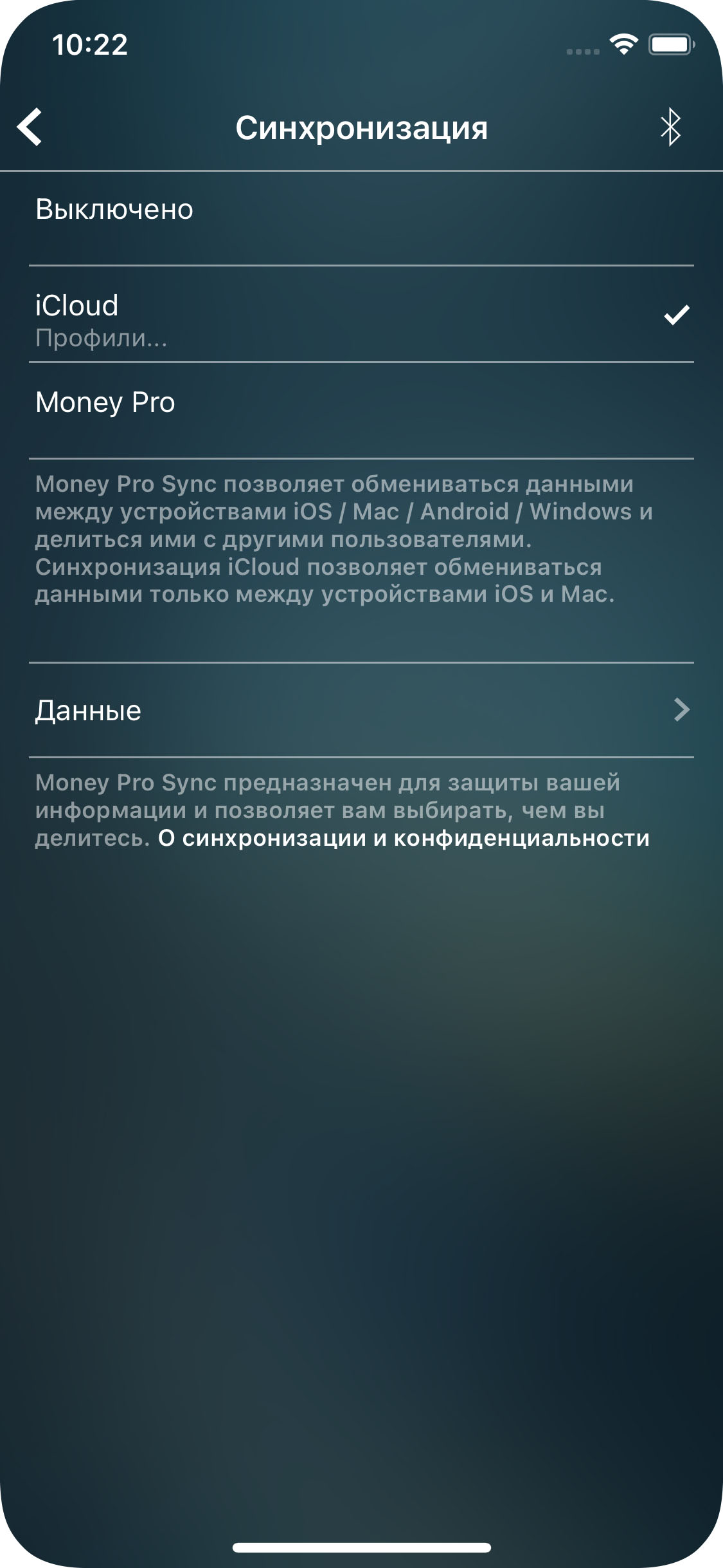 Money Pro - Синхронизация iCloud (iOS, Mac) - iPhone